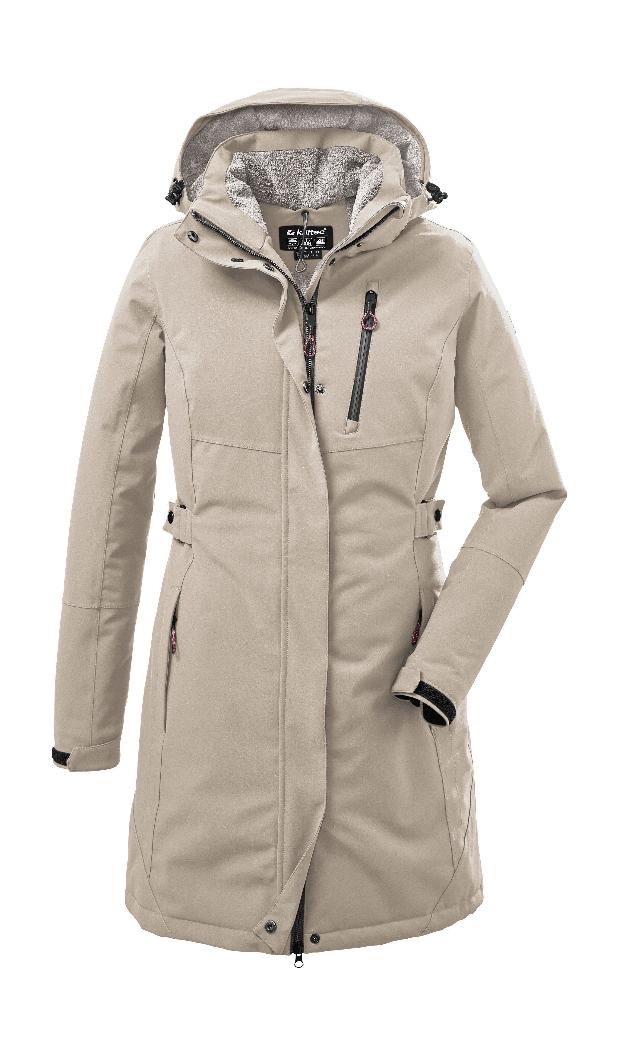 Killtec Parka KOW 165 WMN PRK Wasser- und winddichter Parka mit Teddyfleece und abnehmbarer Kapuze