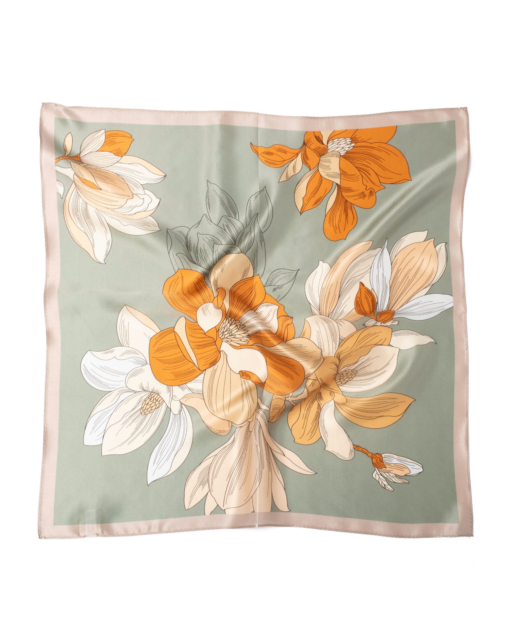 MayTree Seidentuch Premium quadratisch blühende Magnolien günstig online kaufen