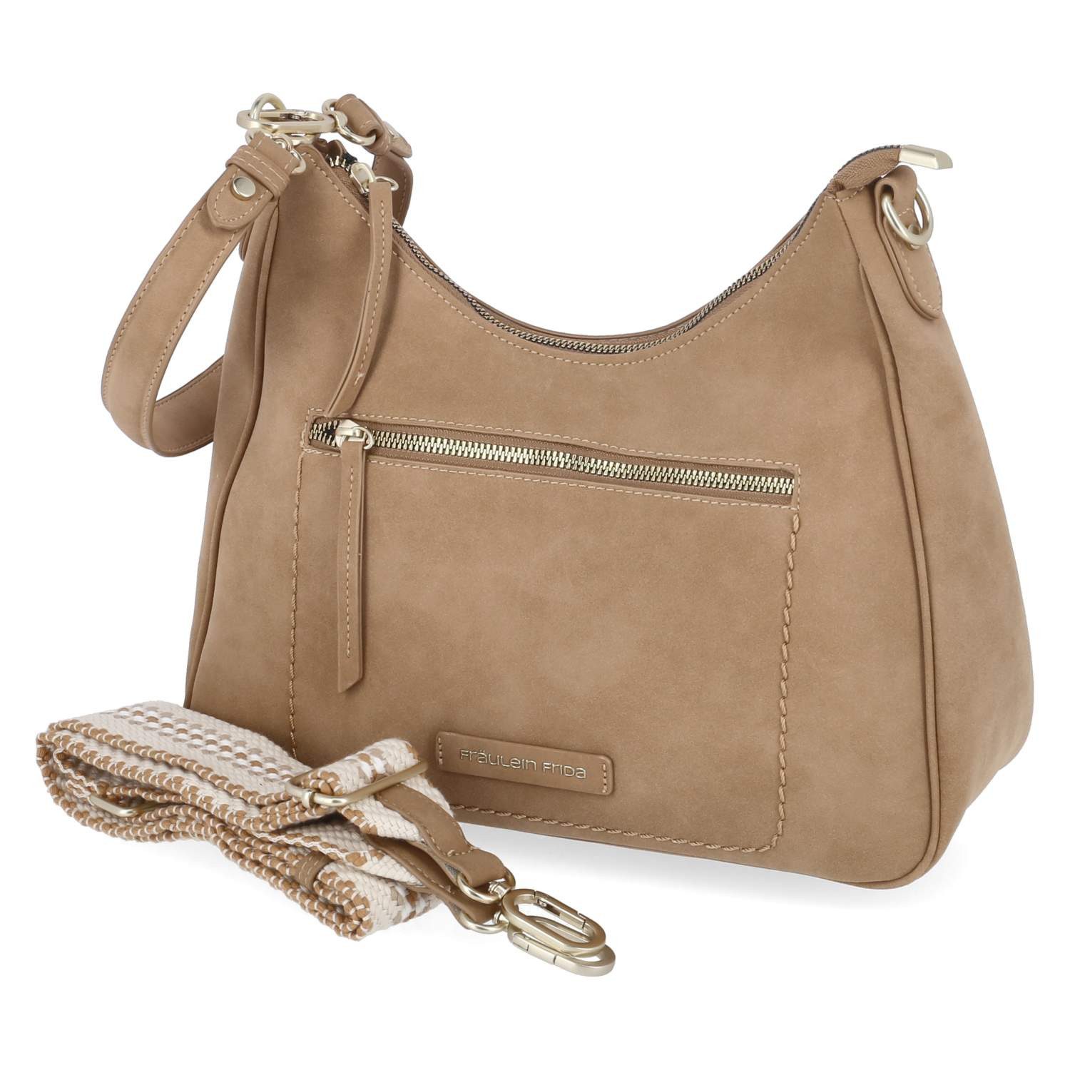 Handtasche Fräulein Frida FF2073,900 Damen Umhängetaschen Synthetik brown