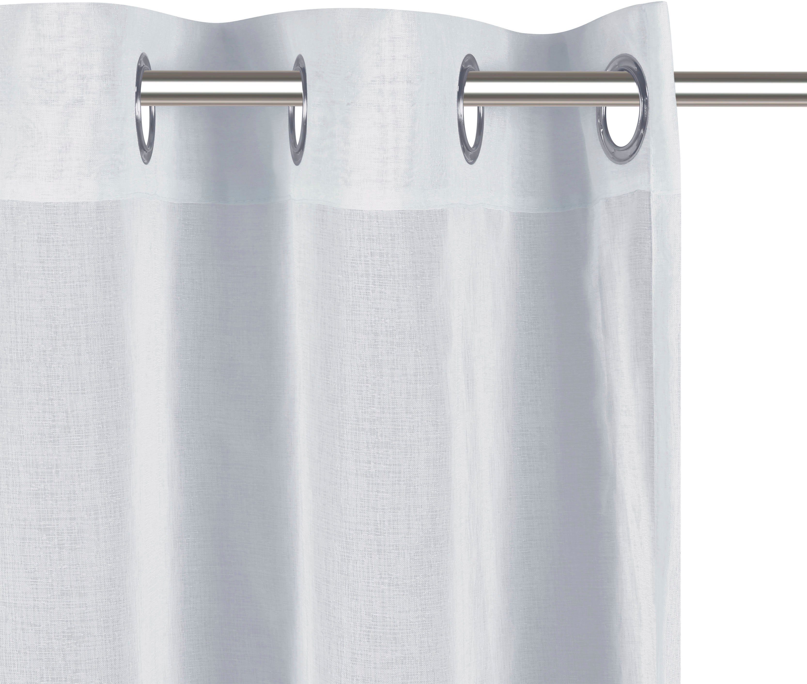 Voile HOME hellgrau DOLLY, Ösen St), Gardine WOHNIDEEN, (1 transparent,