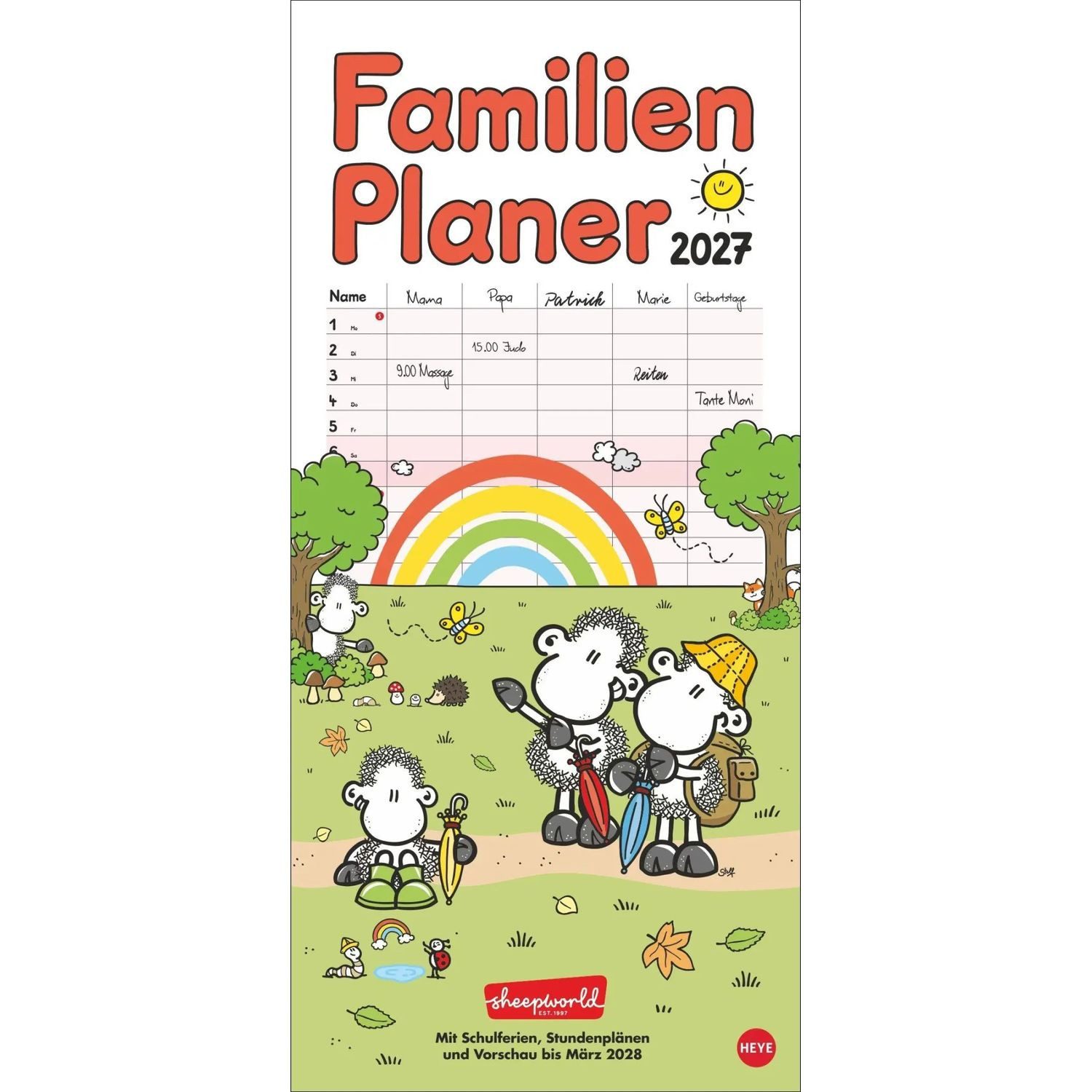 HEYE Wandkalender sheepworld Familienplaner 2027