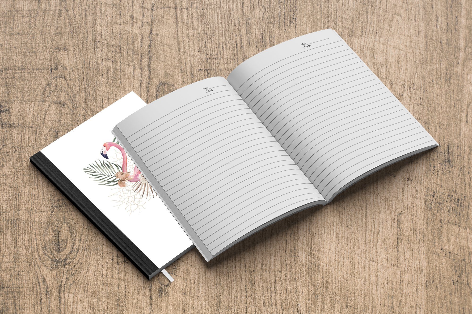 - Tagebuch, 98 Flamingo Journal, Pflanzen A5, MuchoWow Notizbuch Seiten, Haushaltsbuch Notizheft, Merkzettel, - Blumen,