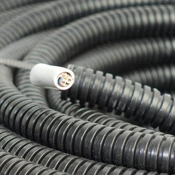 Smart Elektro Kabelkanal Kabel NYM-J 3x2,5 SE 100m + Wellrohr F20 Wellschlauch, Leitung (1-St), Länge: 100m