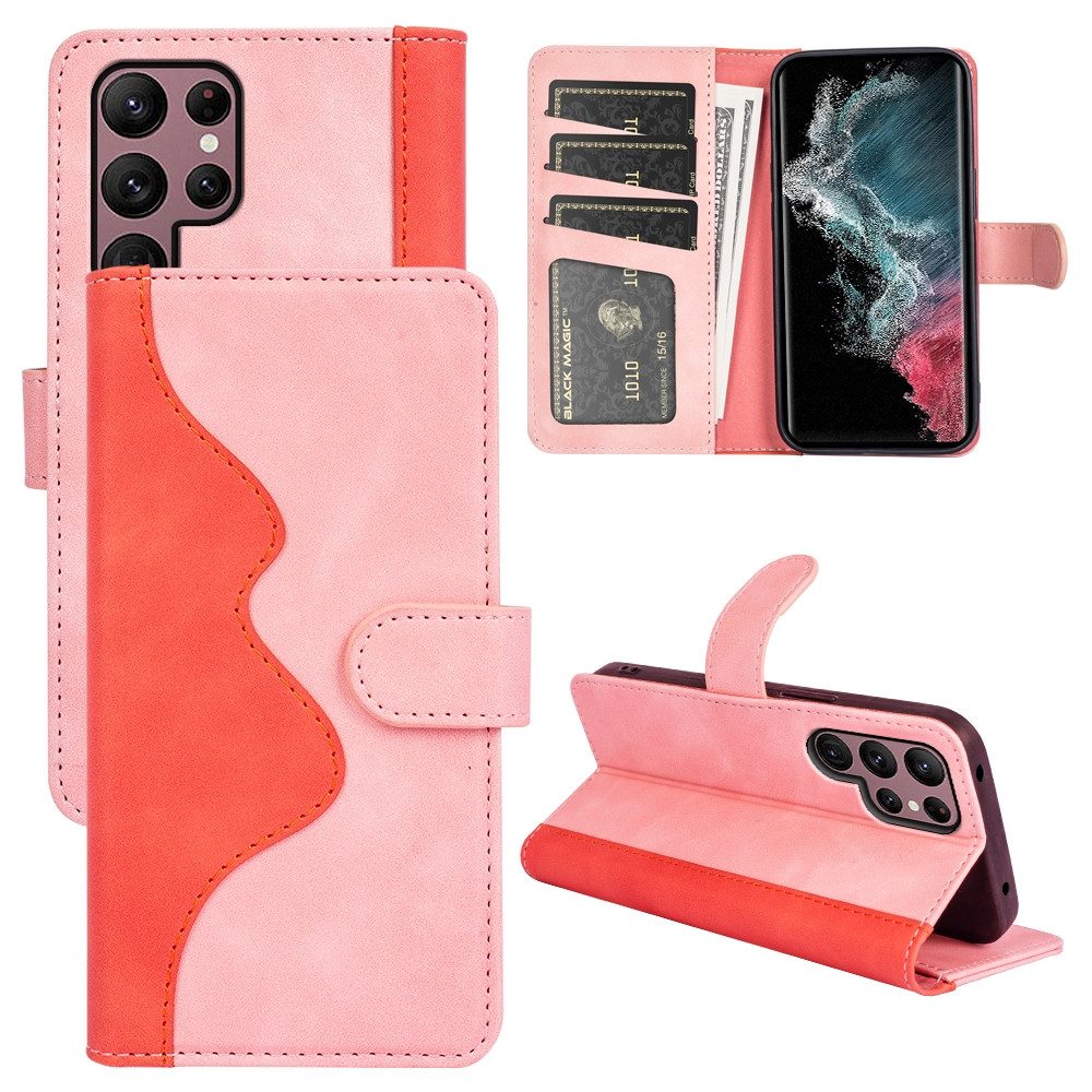 SmartUP Smartphone-Hülle Hülle für Samsung Galaxy S23 Ultra Klapphülle Fliphülle Tasche Case, Standfunktion, integrierte Kartenfächer