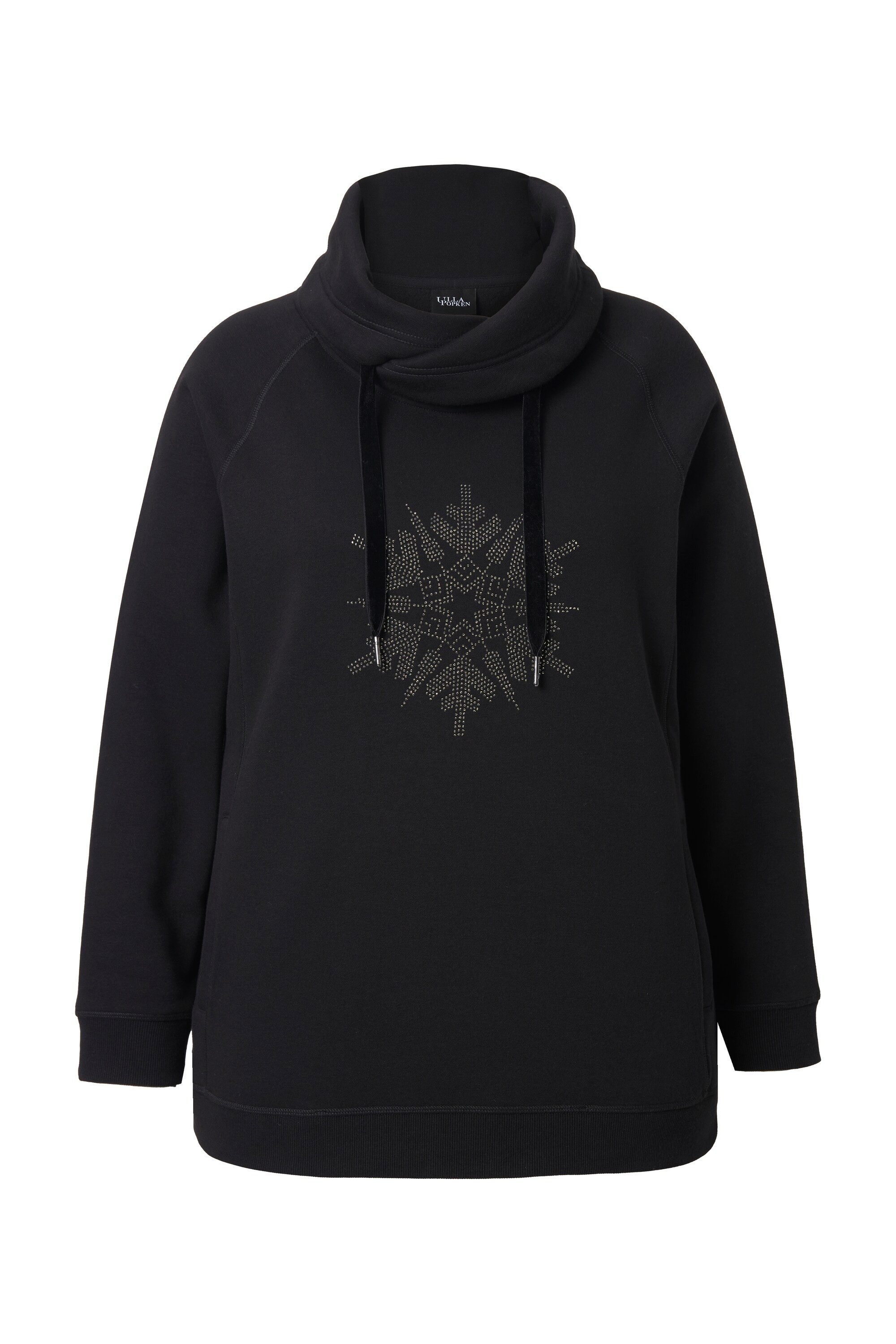 Ulla Popken Sweatshirt Sweatshirt Schneeflocke Stehkragen Langarm günstig online kaufen