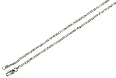 SILBERMOOS Statementkette Diamantierte Criss-Cross-Kette, 925 Sterling Silber
