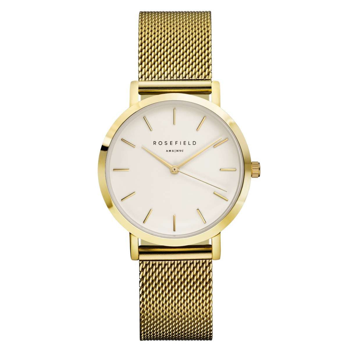 Quarzuhr Tribeca mit Meshband Goldfarben