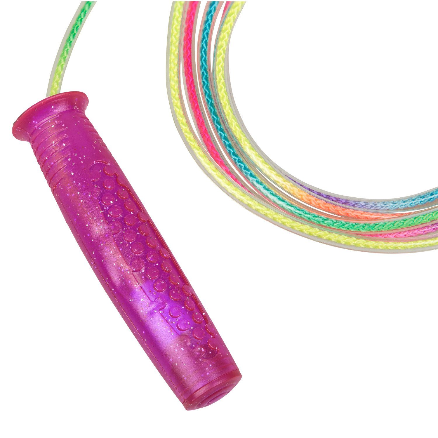 Idena Springseil Idena 40198 - Spring-Seil mit glitzernden Noppen-Griffen für Kinder