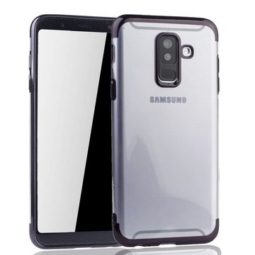 König Design Handyhülle Samsung Galaxy A6 Plus (2018), Samsung Galaxy A6 Plus (2018) Handyhülle Bumper Backcover Schwarz