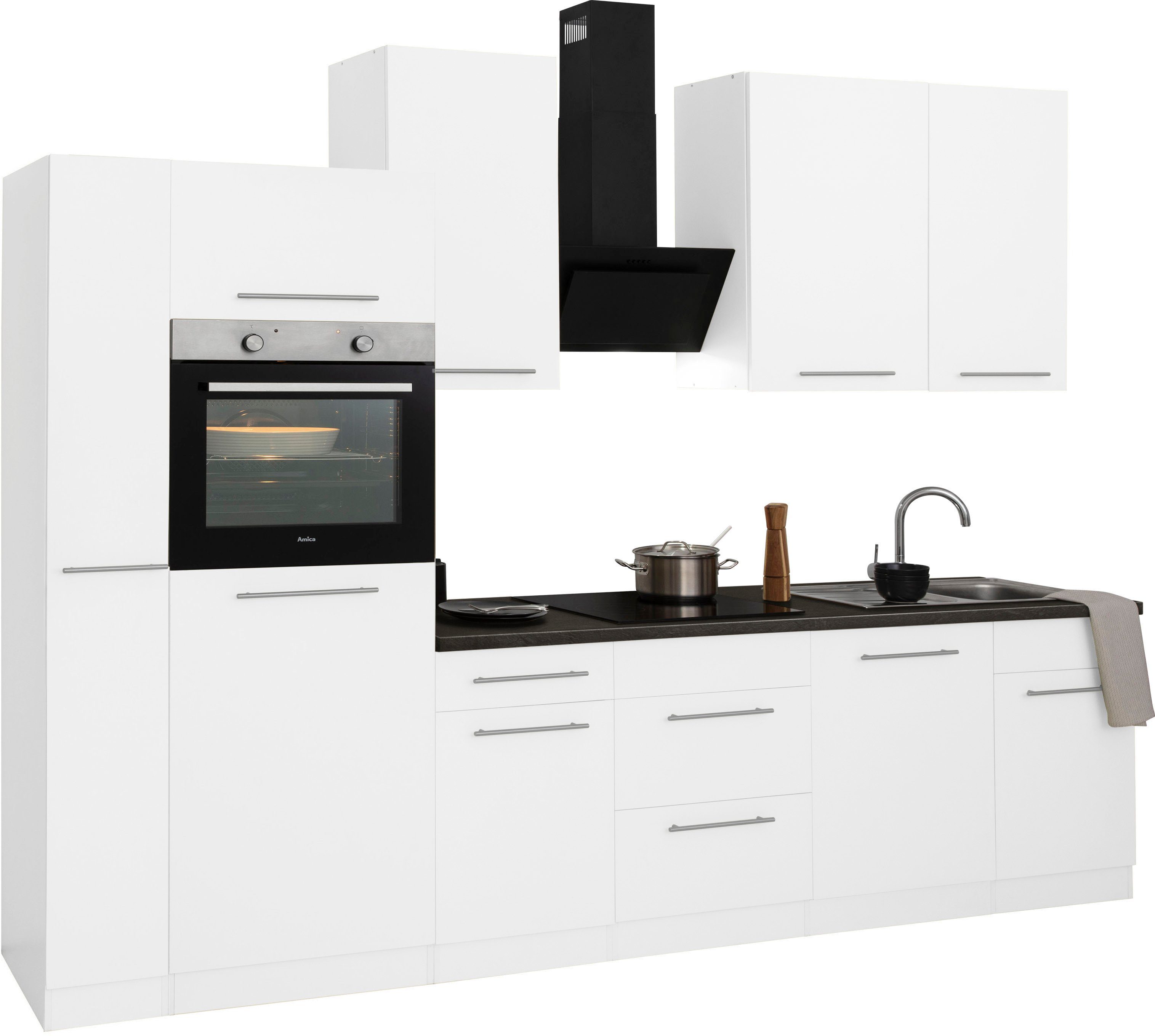 wiho Küchen Küchenzeile Unna, ohne E-Geräte, Breite 310 cm