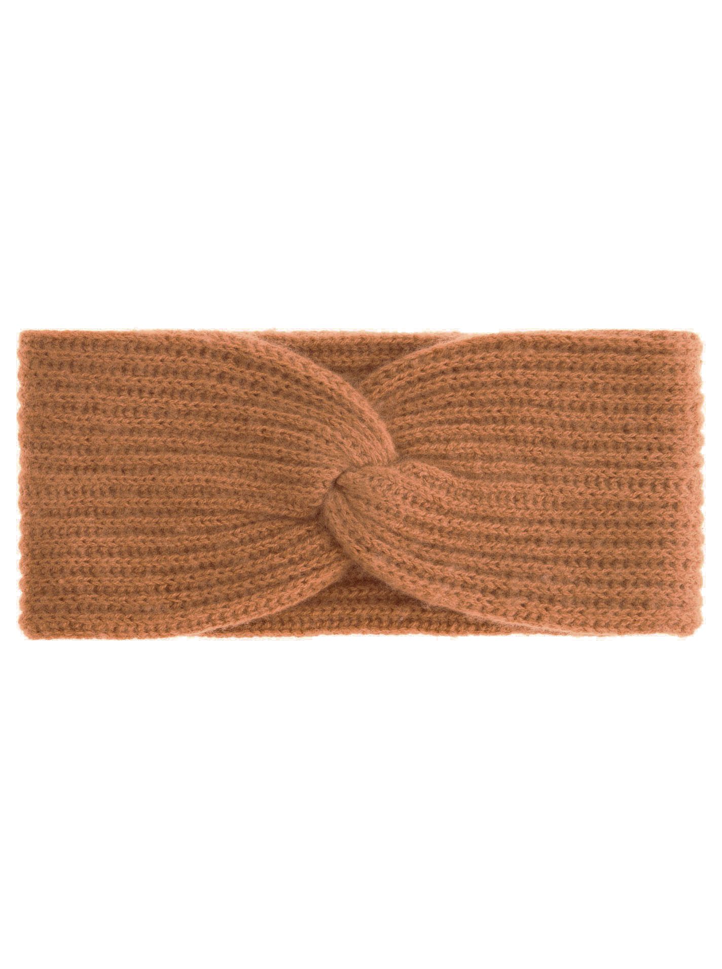 Zwillingsherz Stirnband "Rippe" breit, gerippt, mit Knotendetail