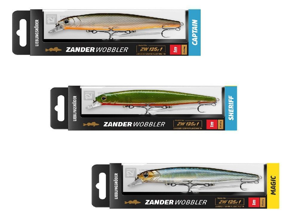 Lieblingsköder Kunstköder LIEBLINGSKÖDER - Zanderwobbler-Set Klar 1 - 3 er Set, (SpinMad Originals 10 g, 1-St. SpinMad Originals 15 Farben), Effektiver Lauf, Exzellente Verarbeitung