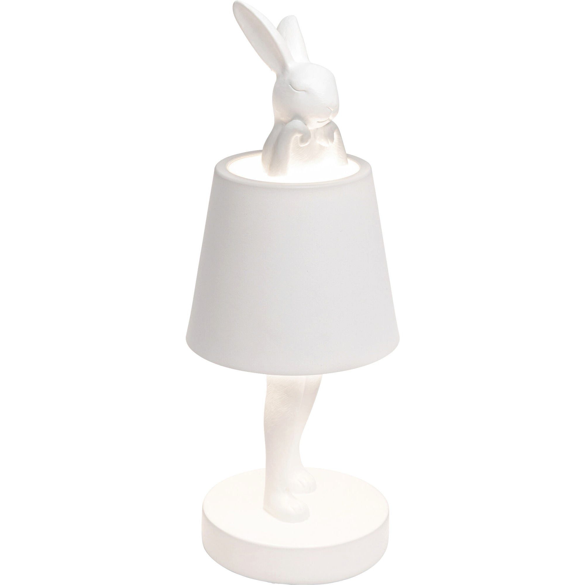Kare Design LED Außen-Tischleuchte Animal Rabbit, Dimmbar, LED fest integriert, Farbwechsler, Akkuleuchte, dimmbar mit Touchdimmer, spritzwassergeschützt
