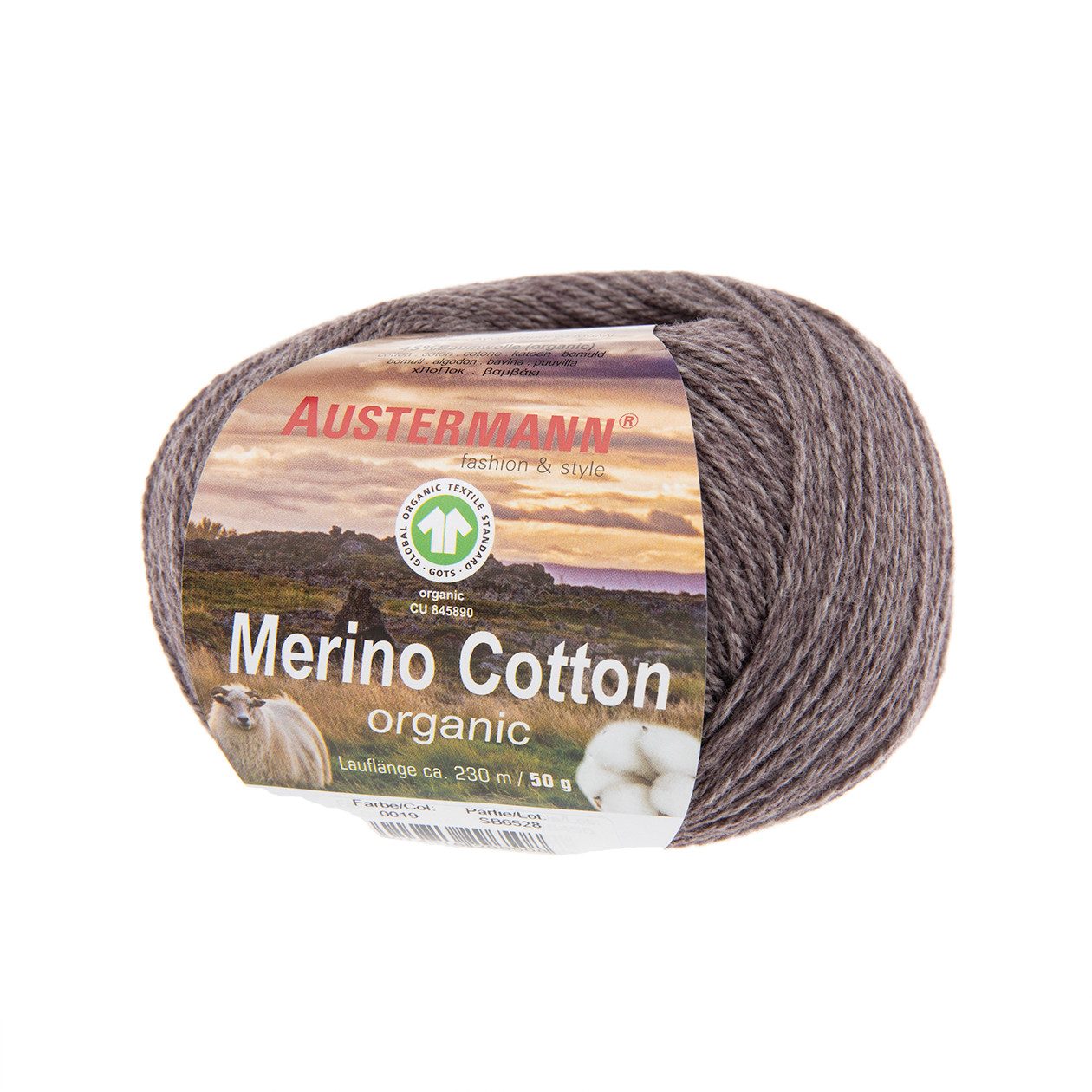 Austermann Garn Merino Cotton Häkelwolle, 230,00 m, besonders gut für Häkelarbeiten geeignet