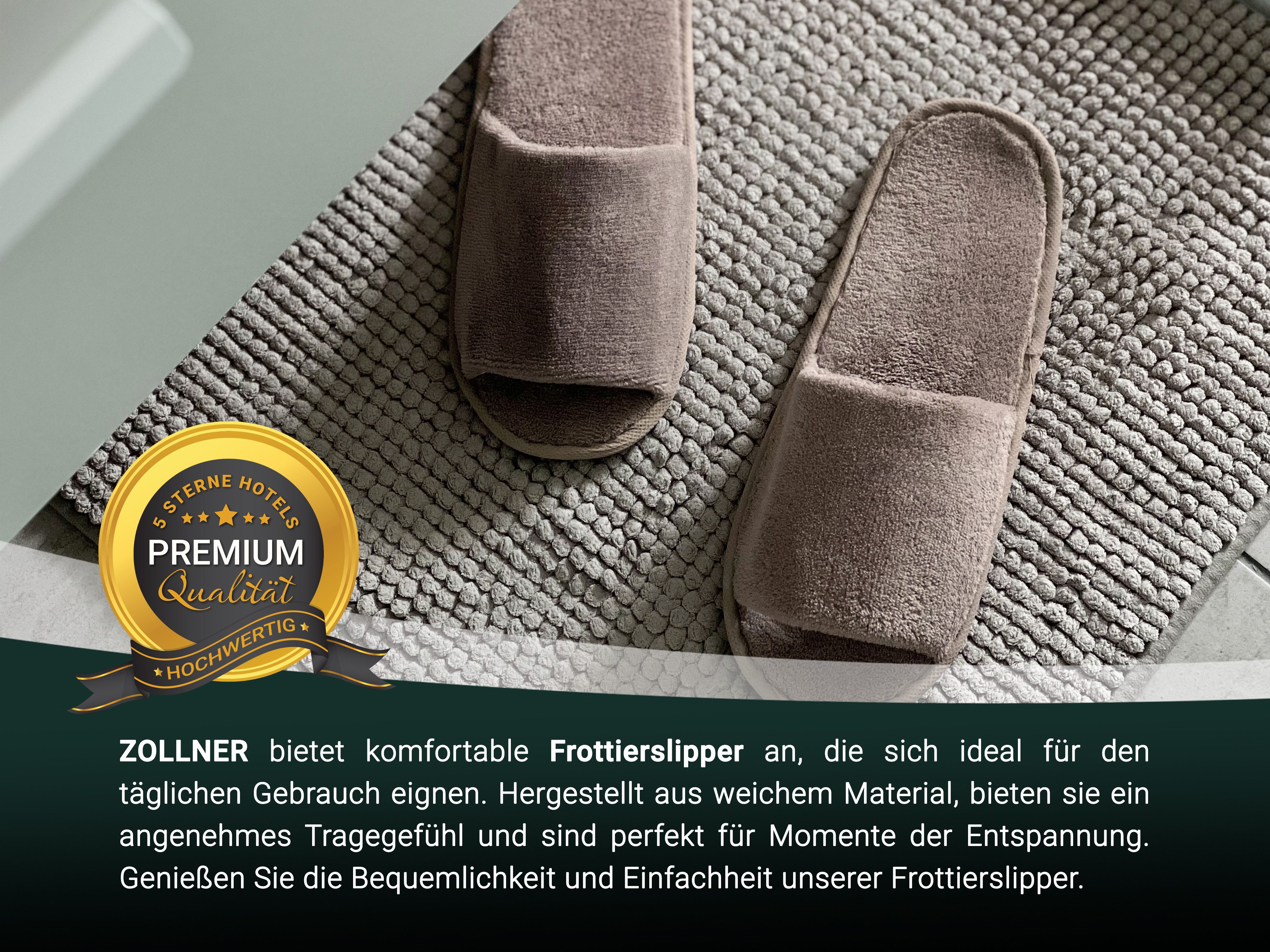 ZOLLNER Pantoffel (10-tlg) 100% Polyester, vom Hotelwäschespezialisten