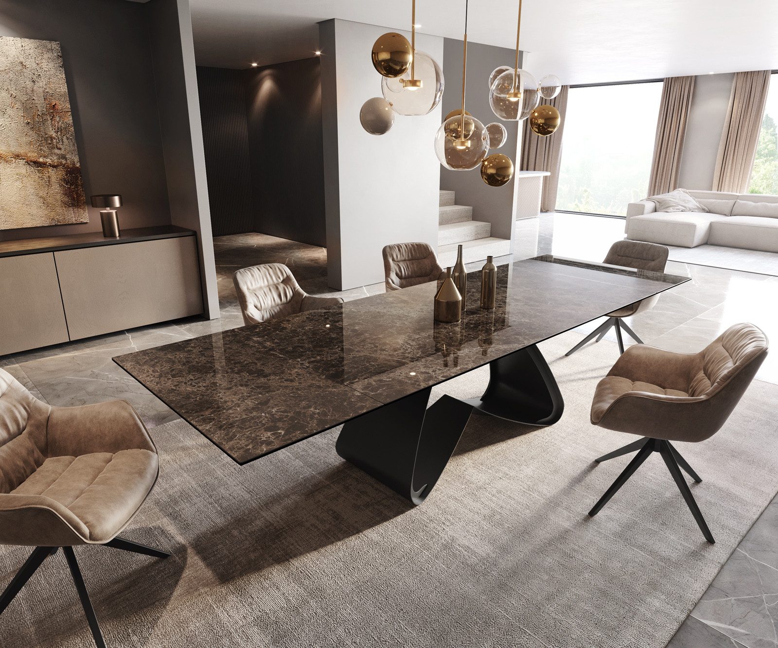 DELIFE Esstisch Edge, Keramik Laminam® Emperador günstig online kaufen