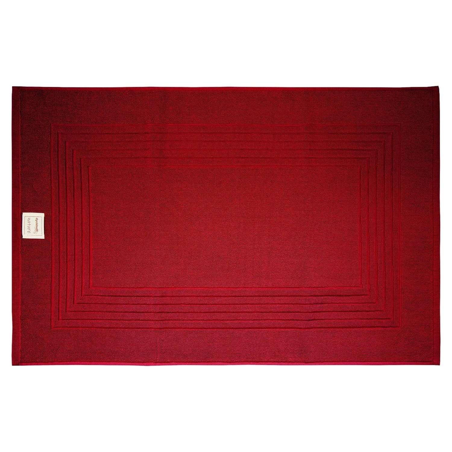 Badematte NATURE, 50 x 80 cm, Amarenarot, Baumwolle