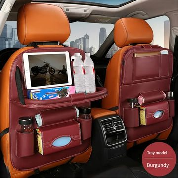 RefinedFlare Auto-Rückenlehnentasche Werten Sie Ihr Auto mit einer luxuriösen PU-Aufbewahrungstasche auf, Ideal zum Aufbewahren von Snacks und Spielzeug!
