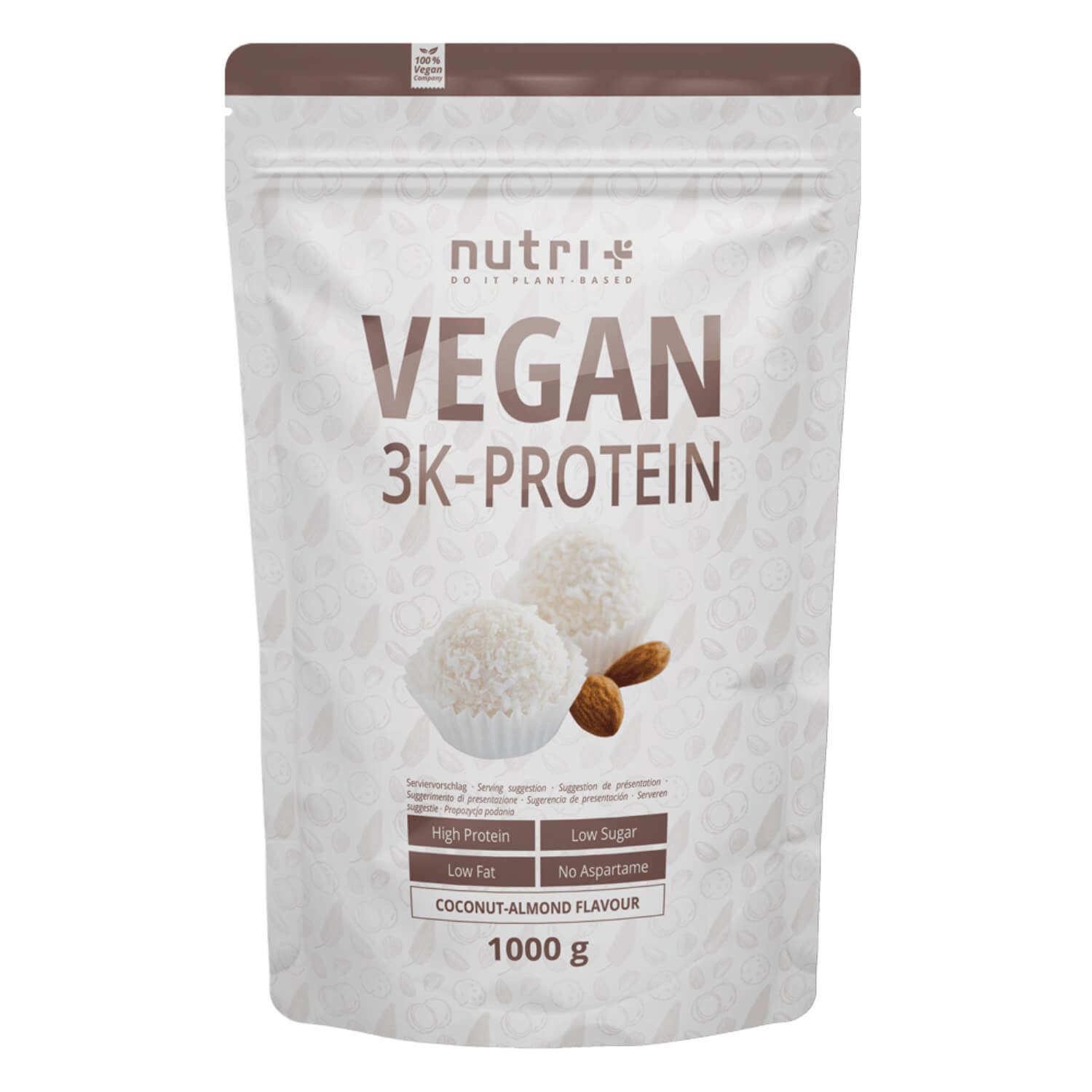 nutri+ Protein Pulver Vegan 3K Pulver, 1 er 1000 g