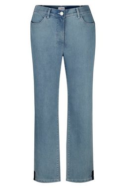 MIAMODA Regular-fit-Jeans Jeans Slim Fit Saumschlitz 5-Pocket