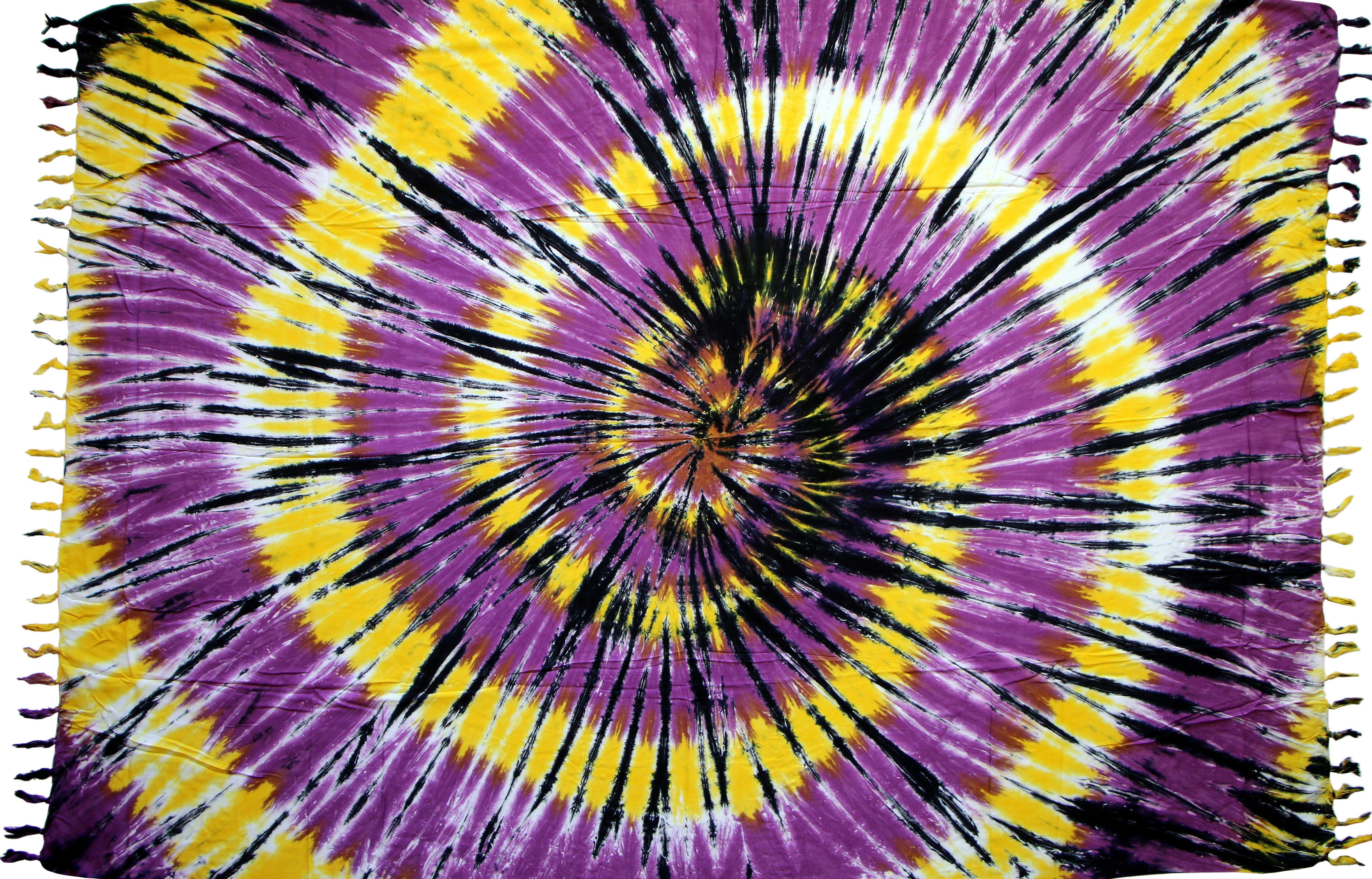 Wogeka Sarong blickdichter Sarong bunt batik als Strandtuch Strandkleid Wickelrock