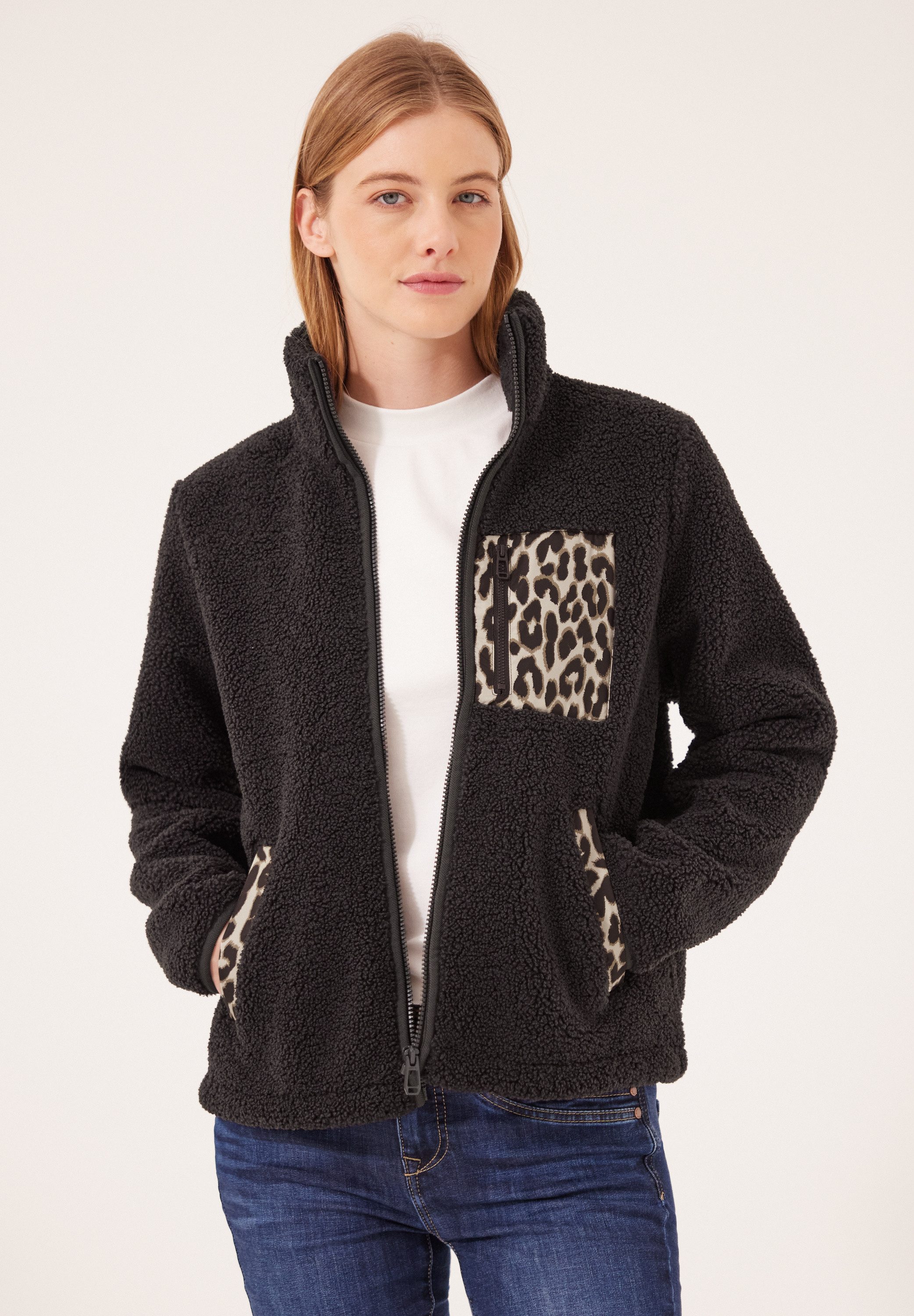 STREET ONE STUDIO Kurzjacke mit Leomuster