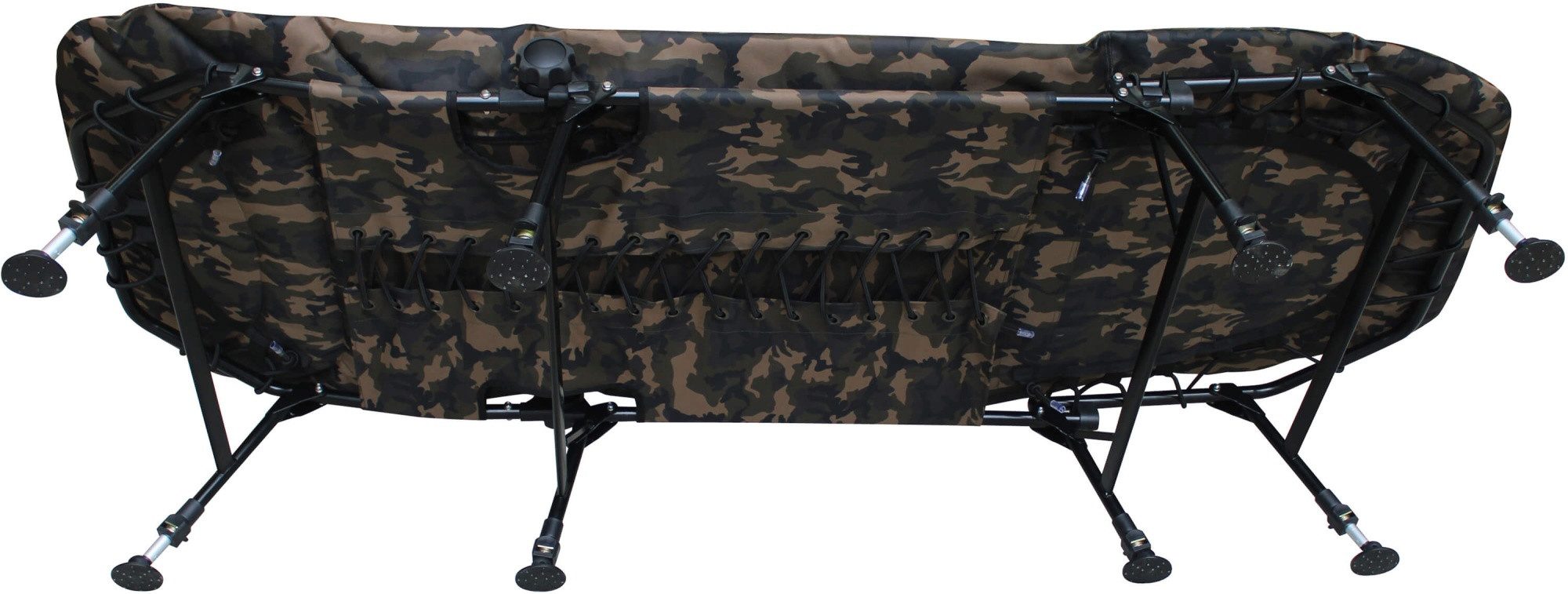 MK Angelsport Angelliege Angelliege MK 5 Seasons Camou Pro Deluxe 8-Bein Karpfenliege kompakt
