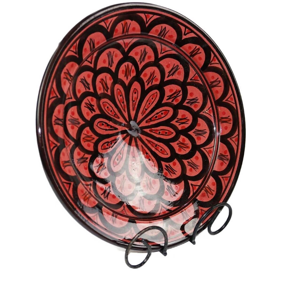 Teller Teller (1 Handbemalt St), Keramik groß, SIMANDRA Rot Orientalischer