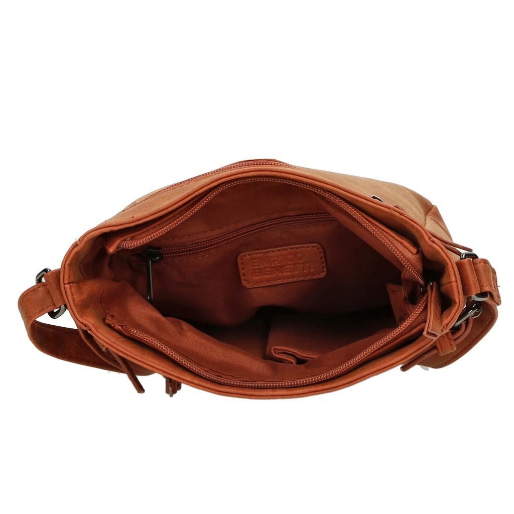 Christian Wippermann Umhängetasche Damen Tasche Schultertasche Umhängetasche Crossover Bag (einzeln), Leder Optik Handtasche Schwarz – Bild 4 von 5