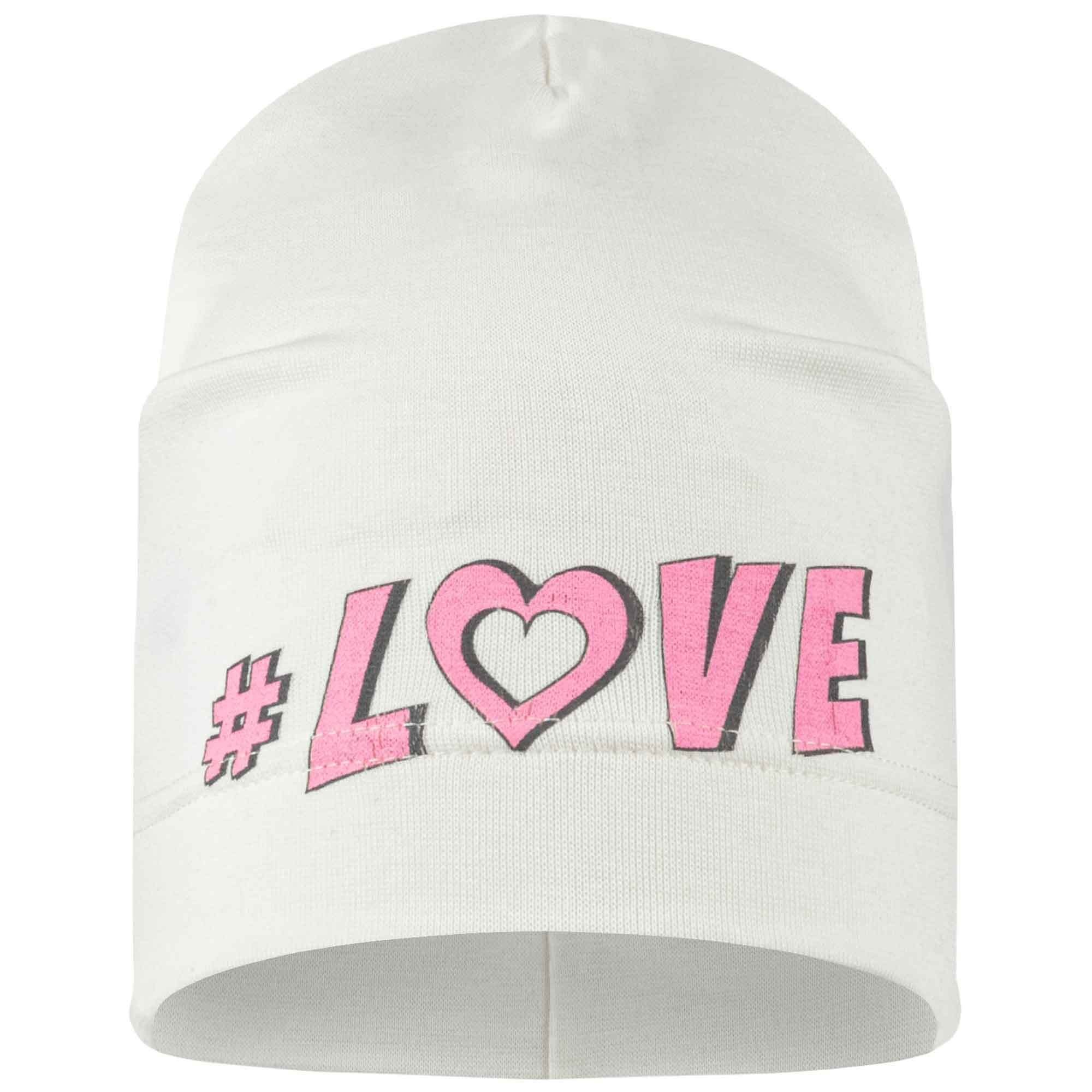 Jerseymütze Beanie Übergangsmütze #Love_Ecru Smarilla Kindermütze