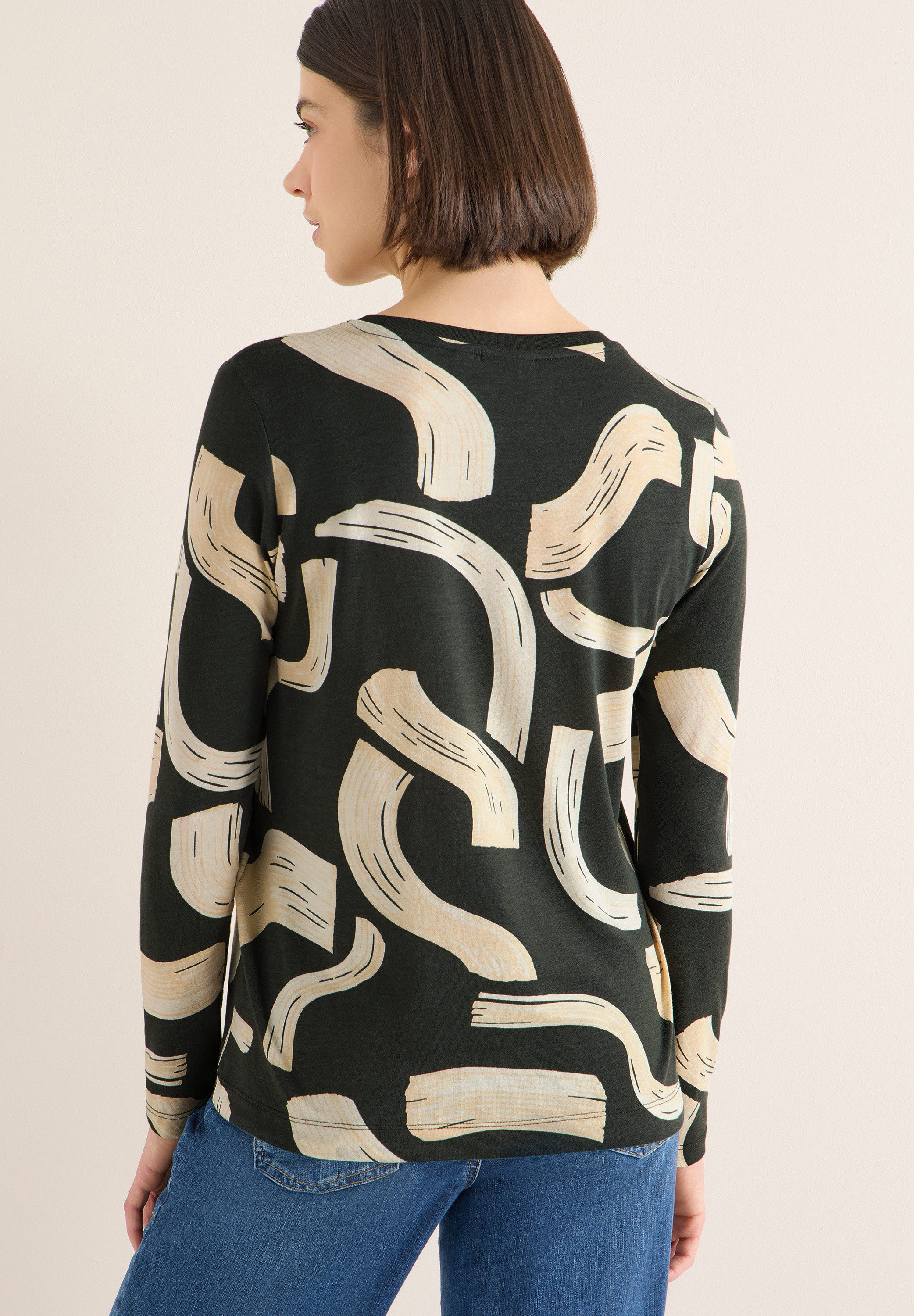 CECIL Langarmshirt mit graphischem Muster günstig online kaufen