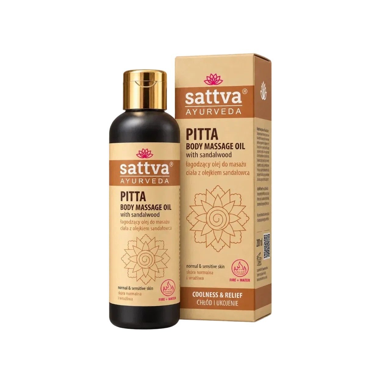 Sattva Massageöl Pitta Körpermassageöl Fire & Water 200ml