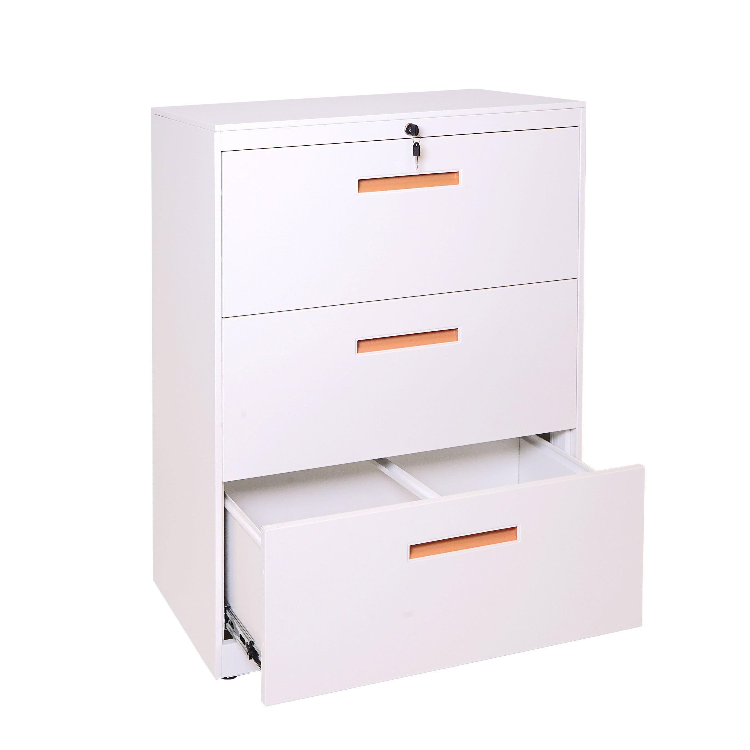 PROREGAL® Hängeregisterschrank Aktenschrank Büroschrank A4 abschließbar, Größe, Farbe