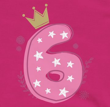 Shirtracer Sweatshirt Sechster Mädchen Krone Sterne 6. Geburtstag