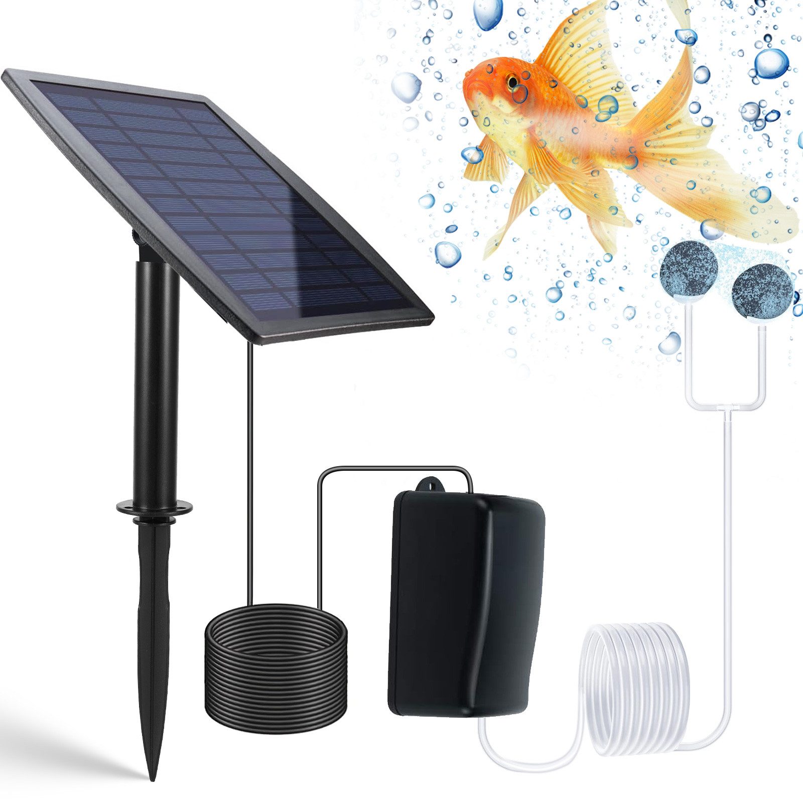 BlingBin Solarpumpe Solar Teichbelüfter, 2.5W Solar günstig online kaufen
