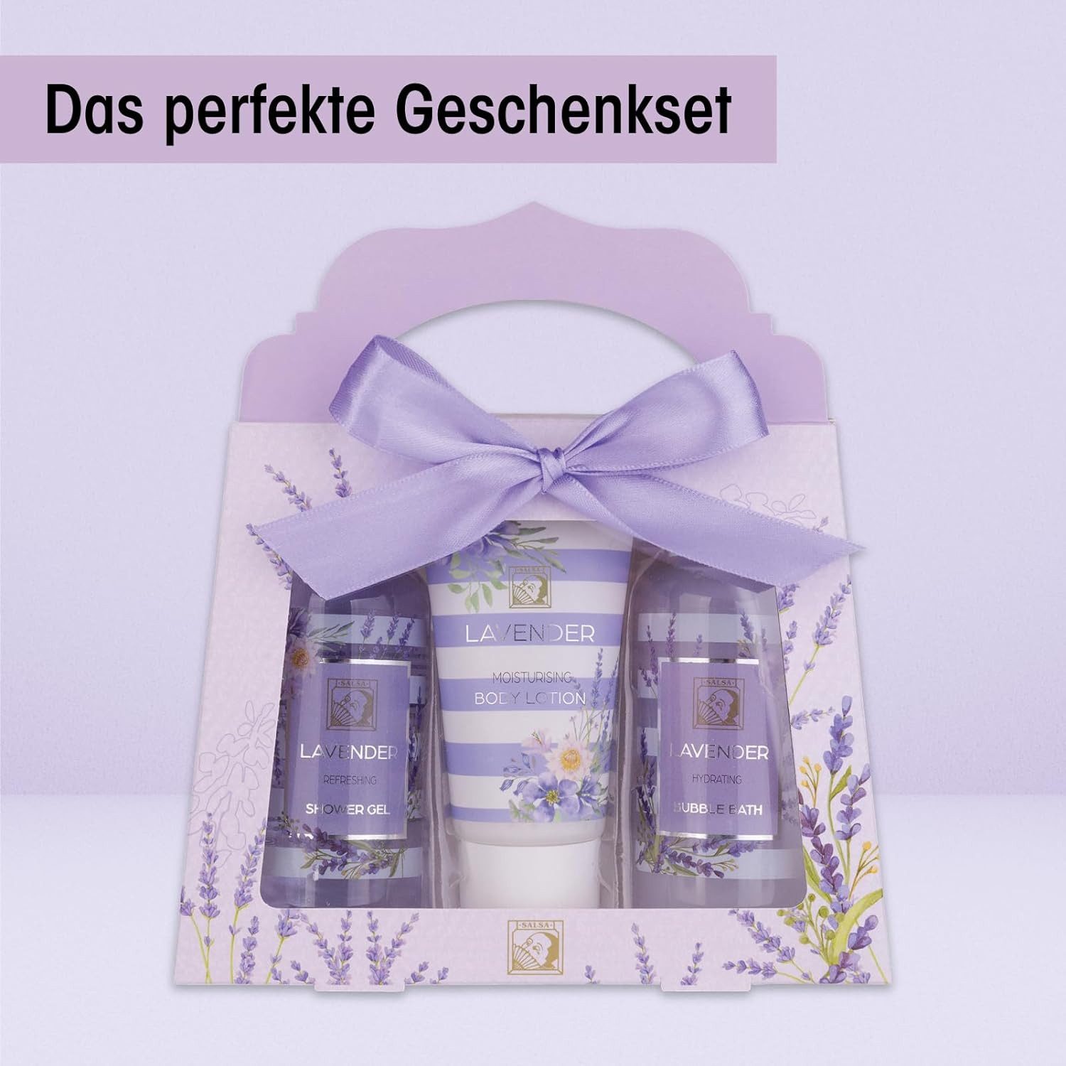 ACCENTRA Pflege-Geschenkset Salsa Badeset LAVENDEL in Geschenkbox Geschenkset, in einer Geschenkbox