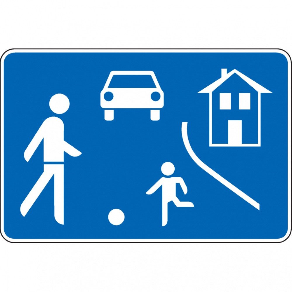 Dreifke Verkehrsschild Beg. eines verkehrsberuhigten Bereichs, Nr.352.1, Alu RA1, reflekt., 6