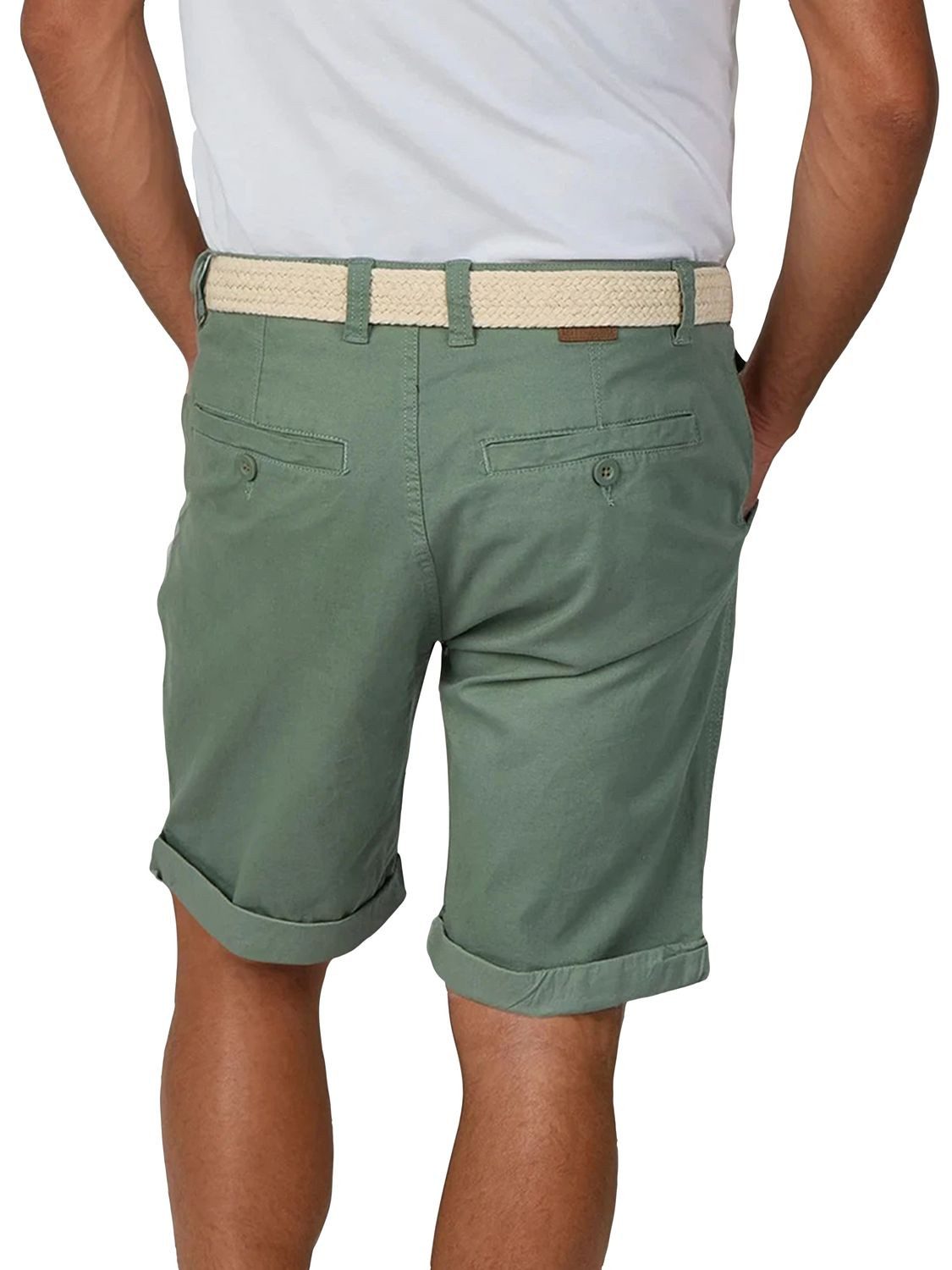 riverso Chinoshorts Herren Shorts RIVHenry Regular Fit Bermudashorts mit Gürtel