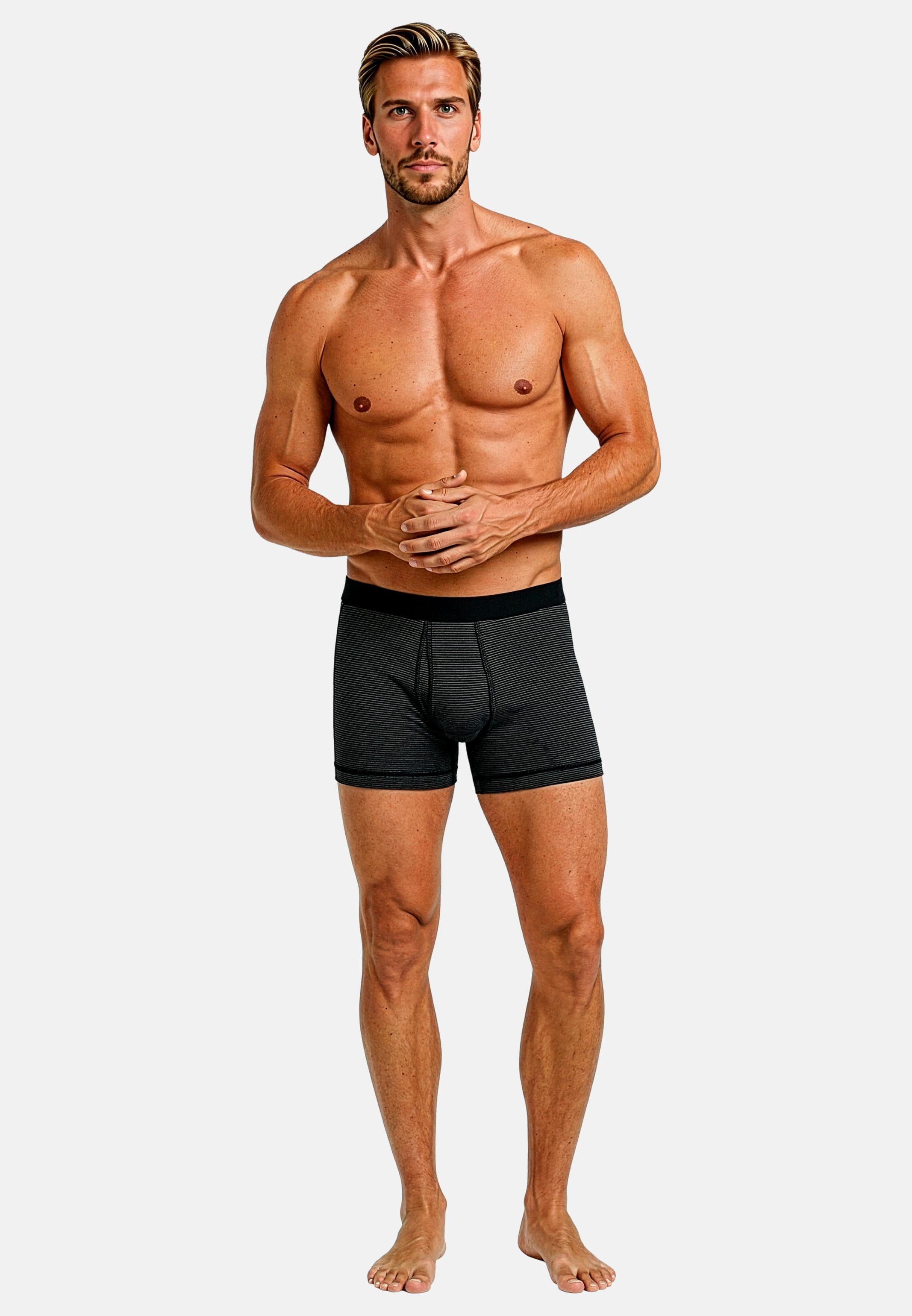 ESGE - Die Wäsche-Macher Retro Boxer 5er Pack - Feinripp Ringel (Spar-Set, 5-St) Retro Short / Pant - Baumwolle - mit Eingriff – Bild 5 von 5