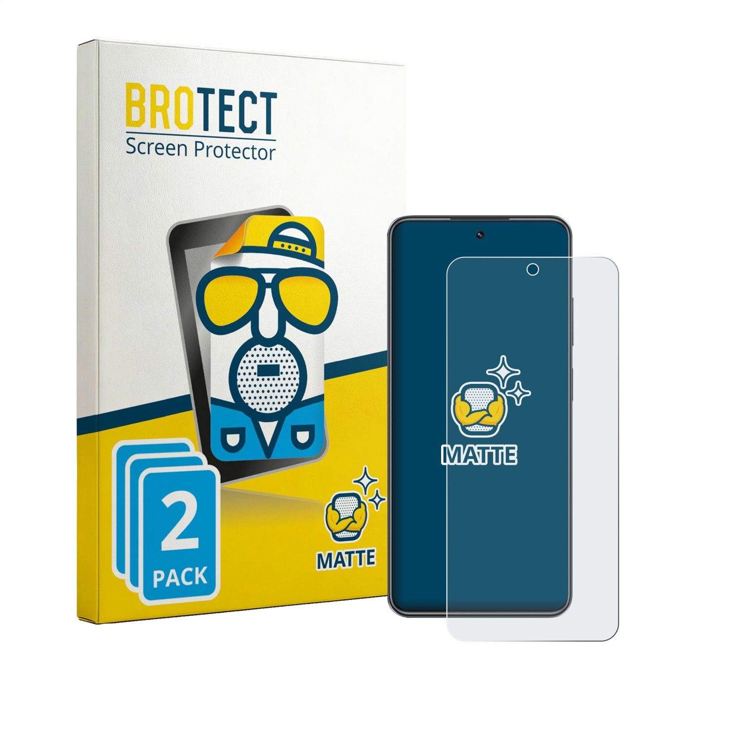 BROTECT Displayschutzfolie Schutzfolie für Realme C73, 2 Stück, Displayschutz Schutz Folie Matt Entspiegelungsfolie