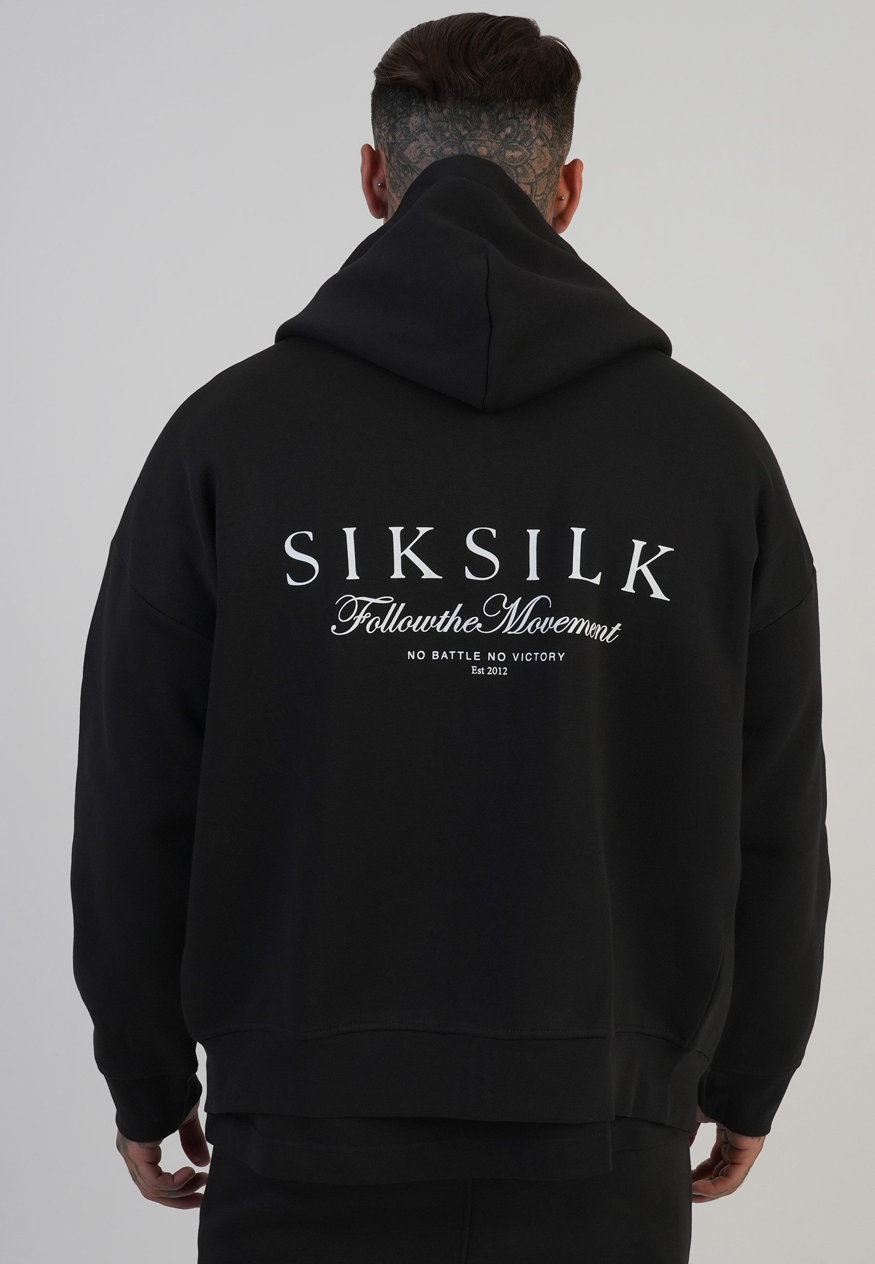 Siksilk Hoodie SikSilk Herren Hoodie mit Grafik und durchgehendem Reißversc günstig online kaufen
