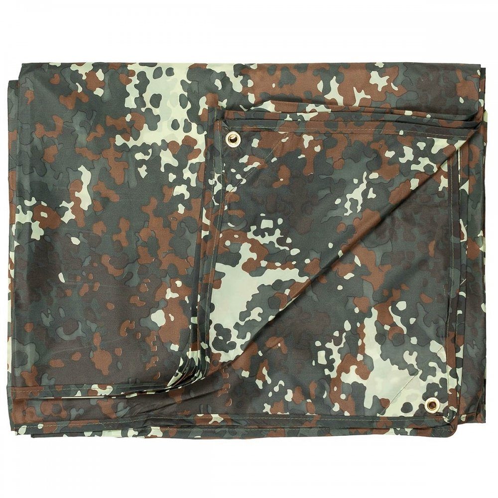 Schutzplane Mehrzweckplane, Tarp, flecktarn, ca. 500 x 600 cm