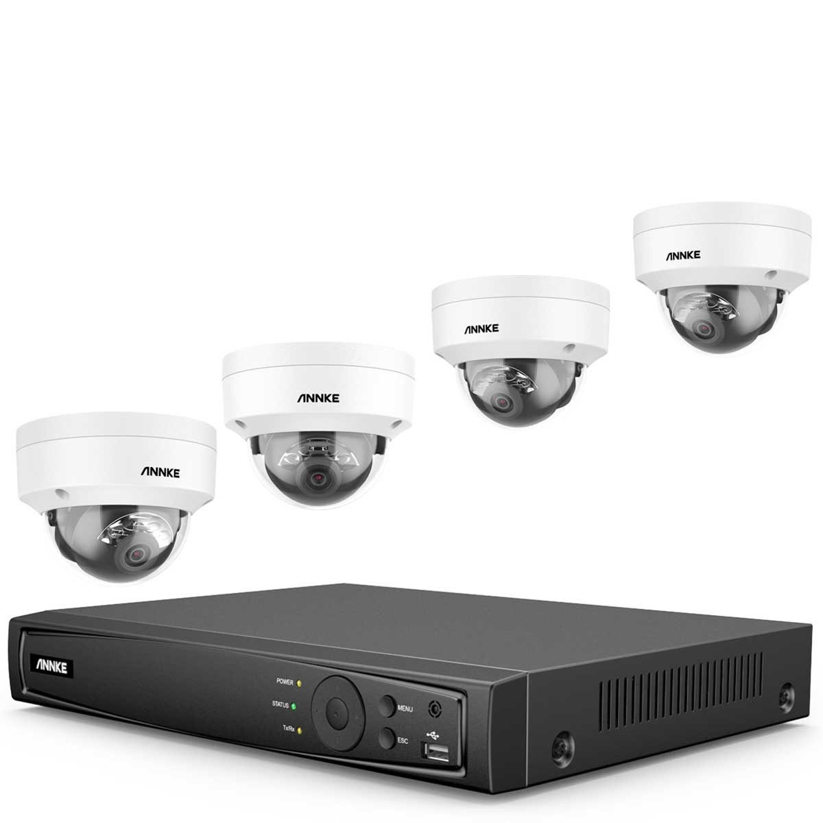 Überwachungskamera Set N48PAW I91DG4-2T 4K 8-Kanal PoE 1x Netzwerkrekorder & 4x Kameras