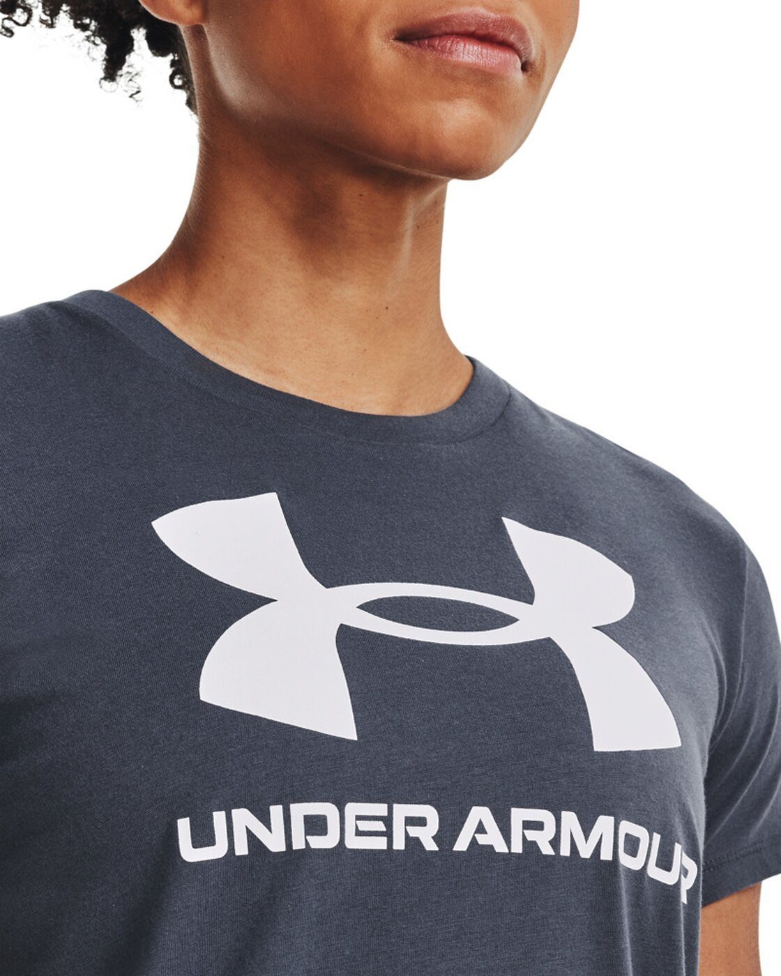 Armour® LOGO DOWNPOUR SS GRAY T-Shirt Under UA SPORTSTYLE 044