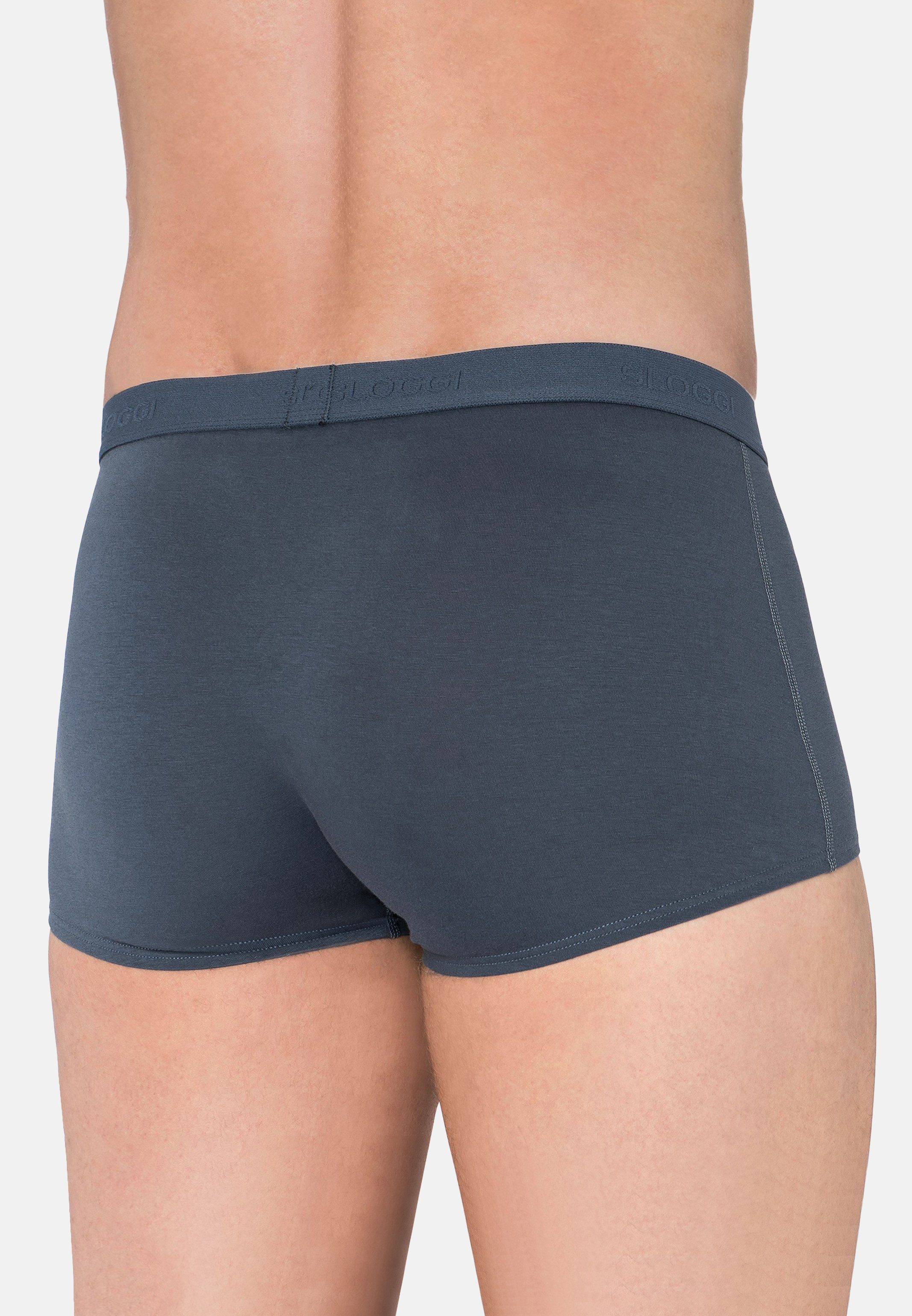 6er Hipster (Spar-Set, Sloggi Boxer - Grey Pant - / - Eingriff Retro Stormy 6-St) Baumwolle 24/7 Ohne Pack