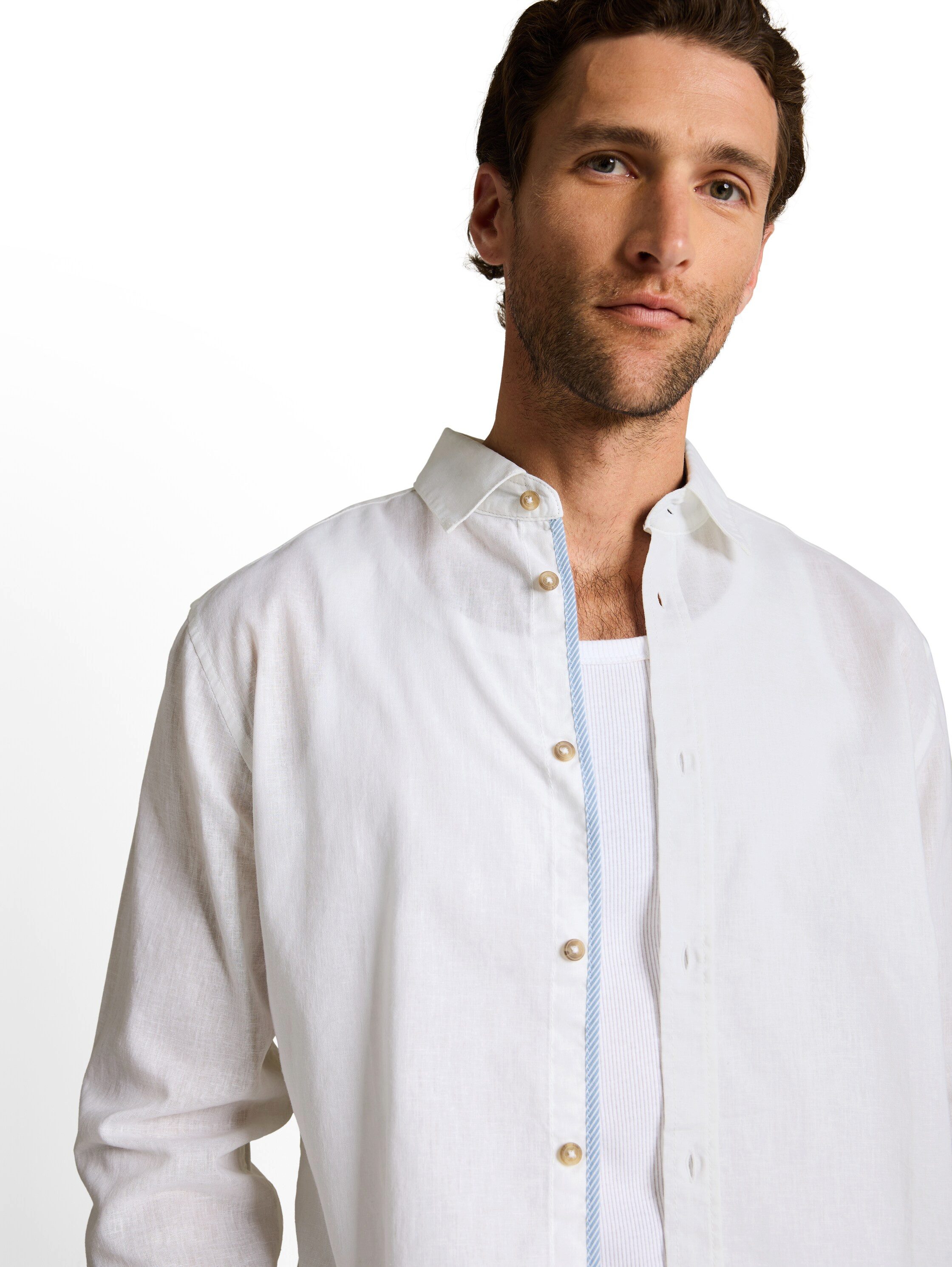 TOM TAILOR Langarmhemd mit Leinen