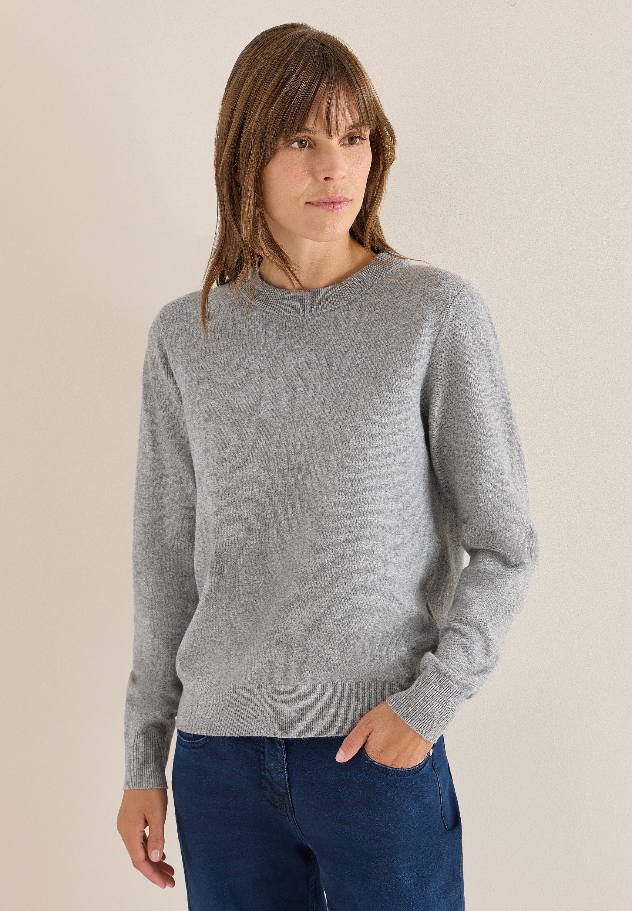 CECIL Strickpullover mit Rundhalsausschnitt günstig online kaufen