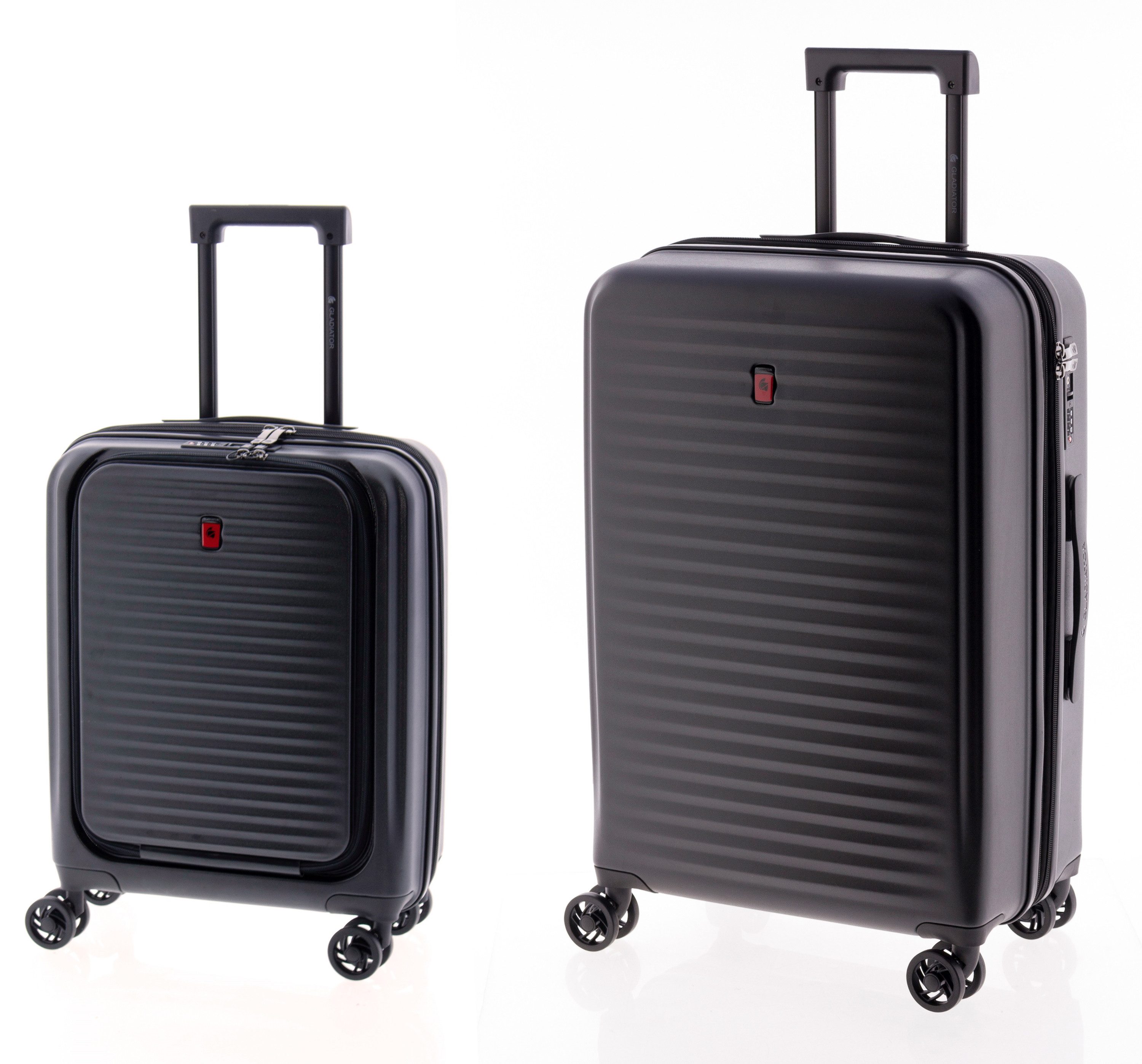 GLADIATOR Hartschalen-Trolley Set 2-tlg. 65 + 55 cm, 4 Doppel-Rollen, TSA, Dehnfalte, div. Farben