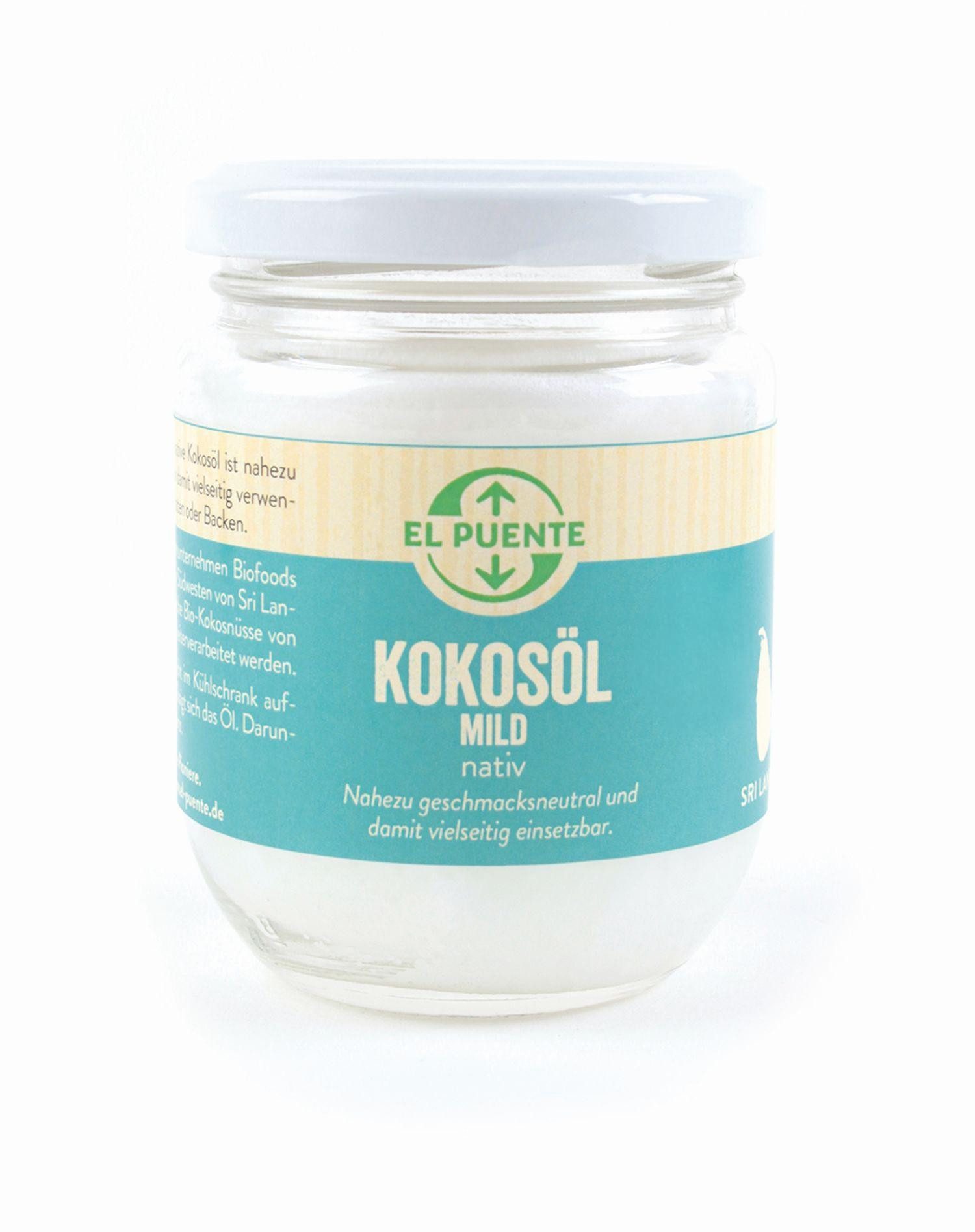 El Puente Speiseöl Bio-Kokosöl mild nativ, Fair Trade, Vegan, Bio, Glutenfrei, Handmade