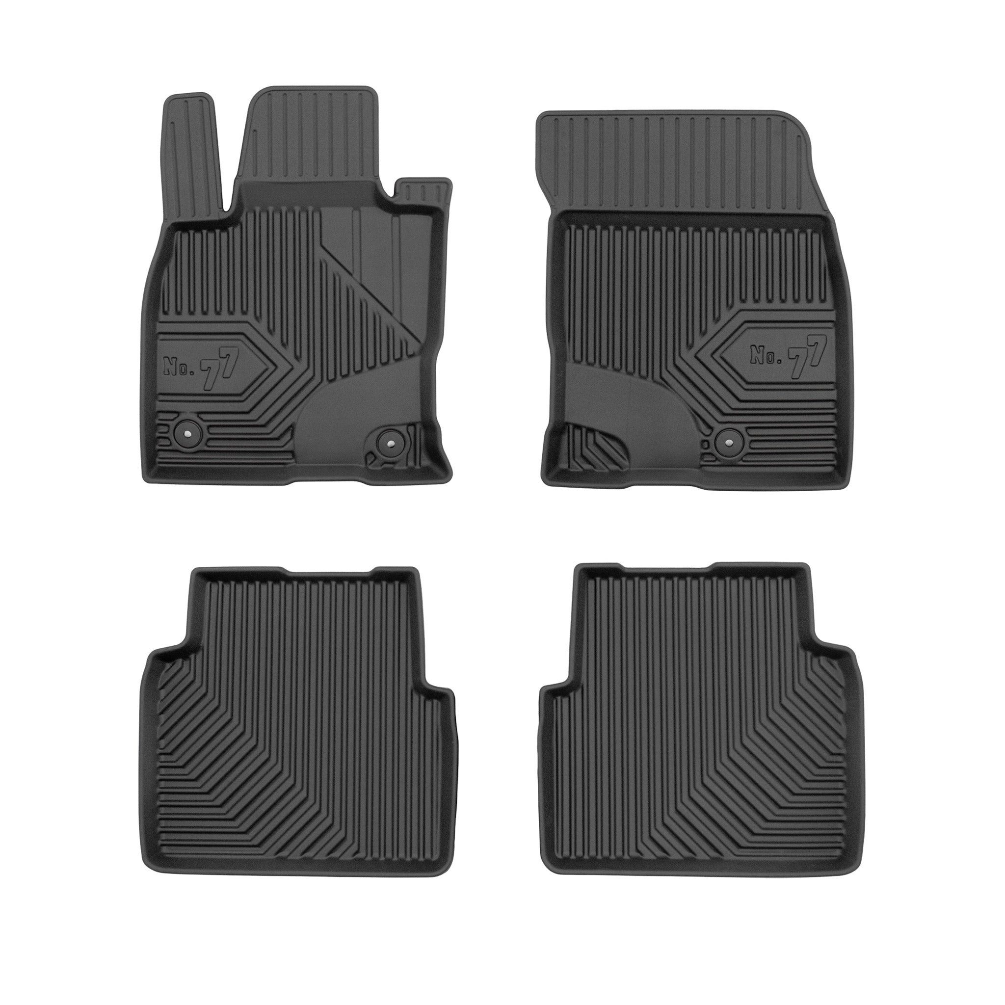 OMAC Auto-Fußmatten Gummimatten No.77 für Ford Kuga III 2019-2025 TPE Schwarz 4 Teile (4 St), für Ford Kuga III 2019-2025 Ford Kuga III 2019-2025, Antirutsch,Wasserfest,Einfache Installation